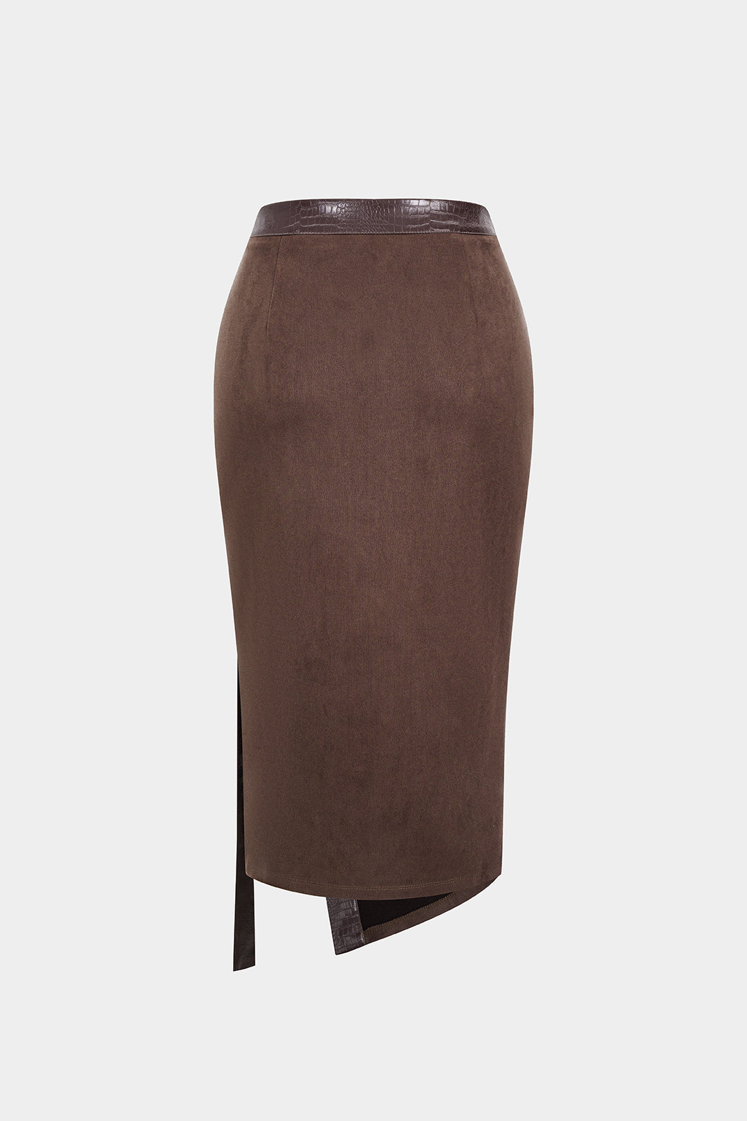 Karlijn - Leren-look patchwork rok