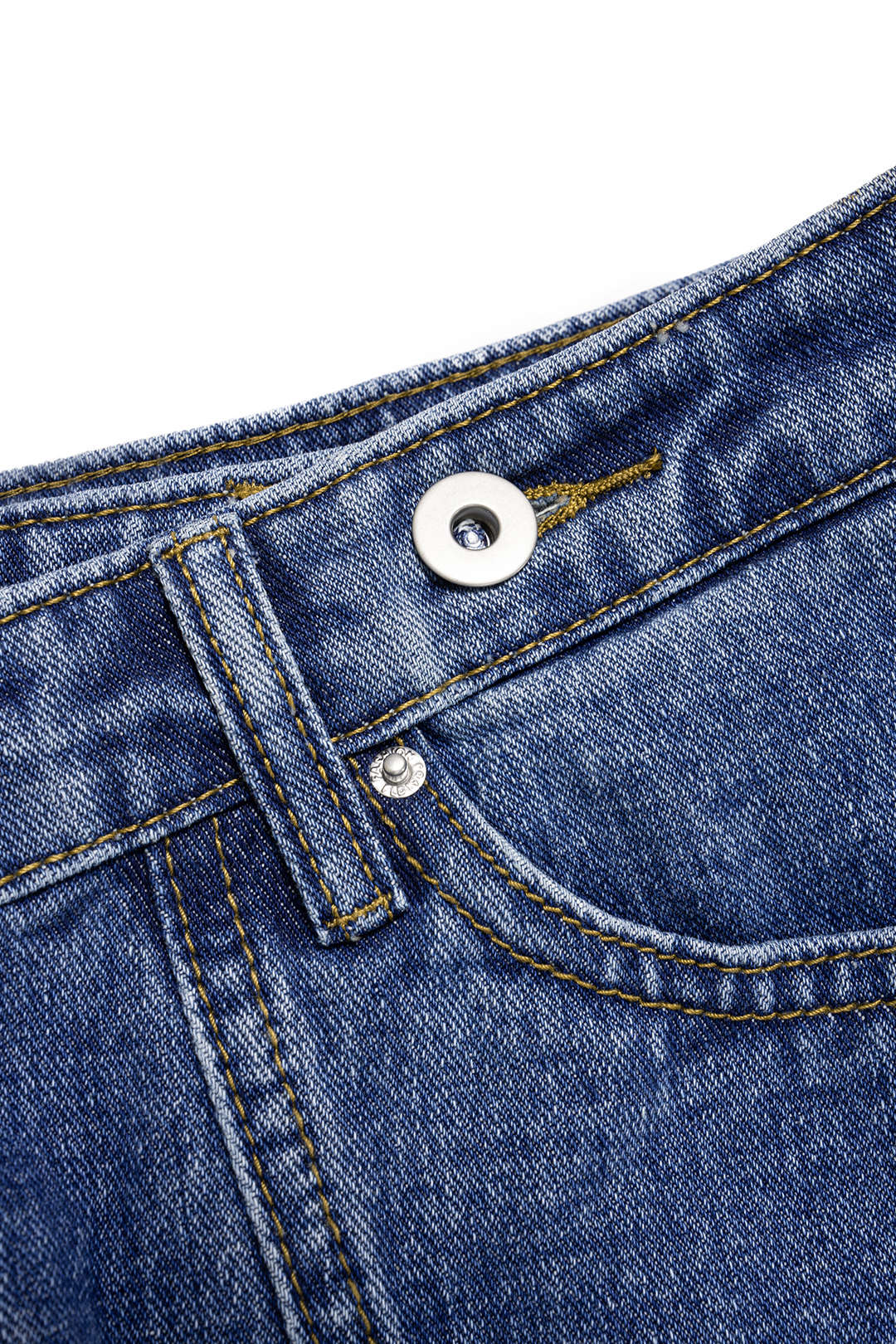 Denim asymmetrische rok met hoge taille