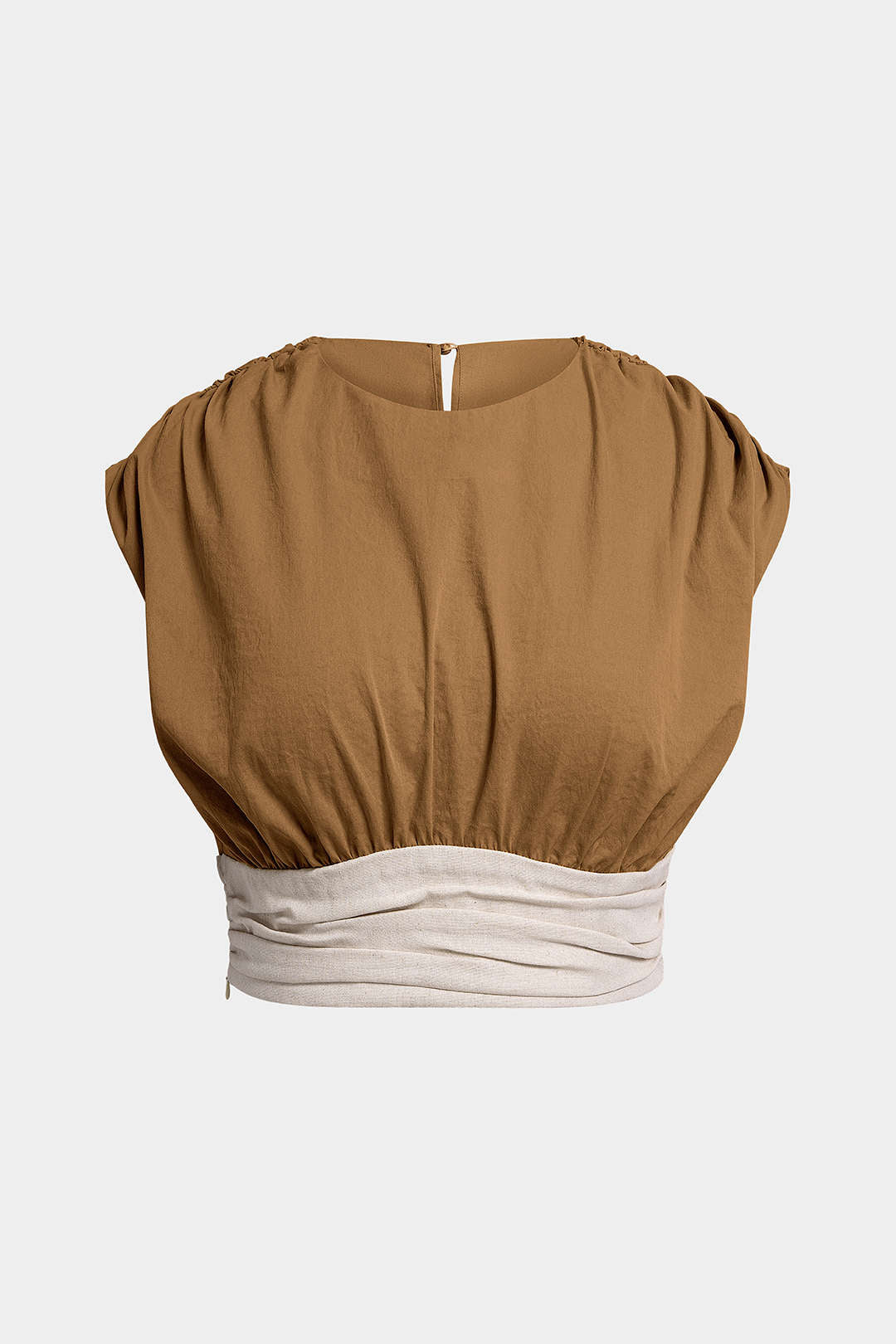 Stella - Tanktop met ronde hals en ruches