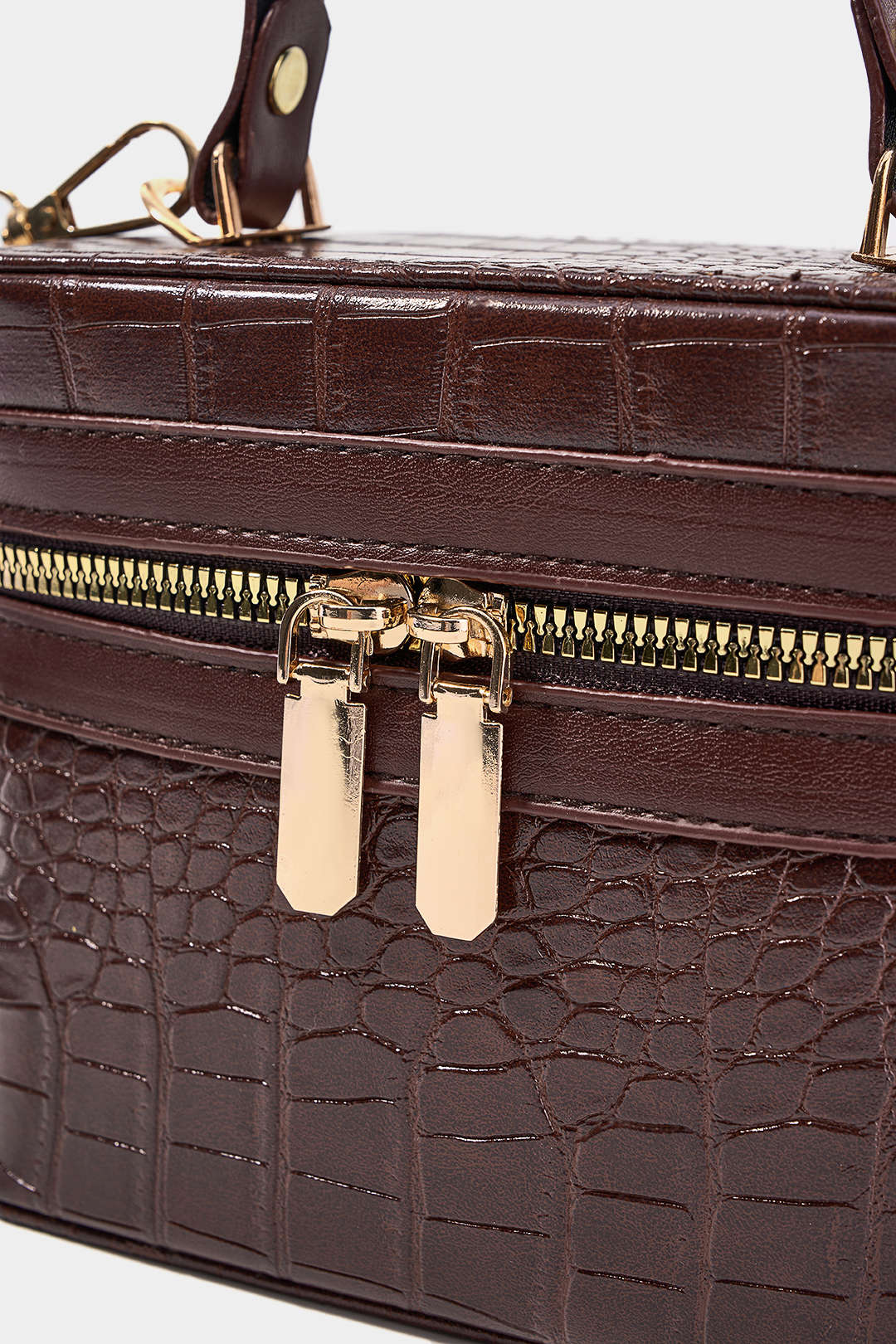 Leren-look tas met rits