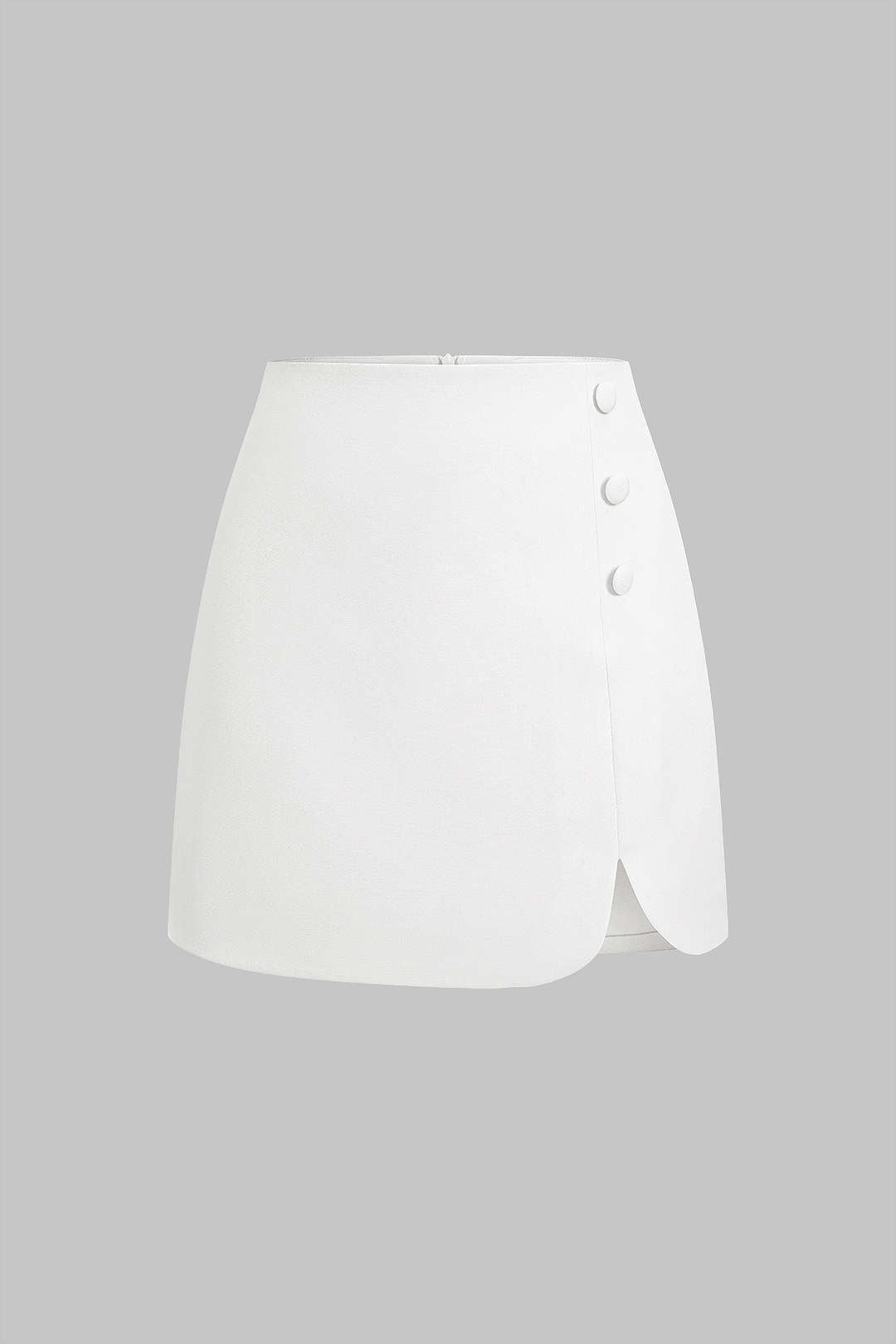 Rok met hoge taille en knoopjes