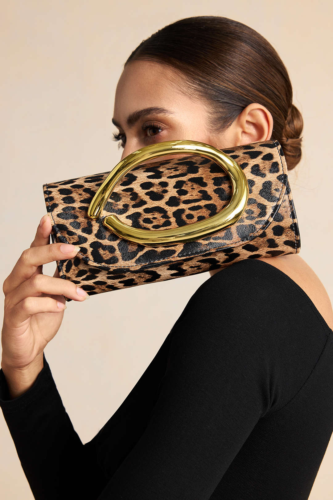 Metallic leren-look tas