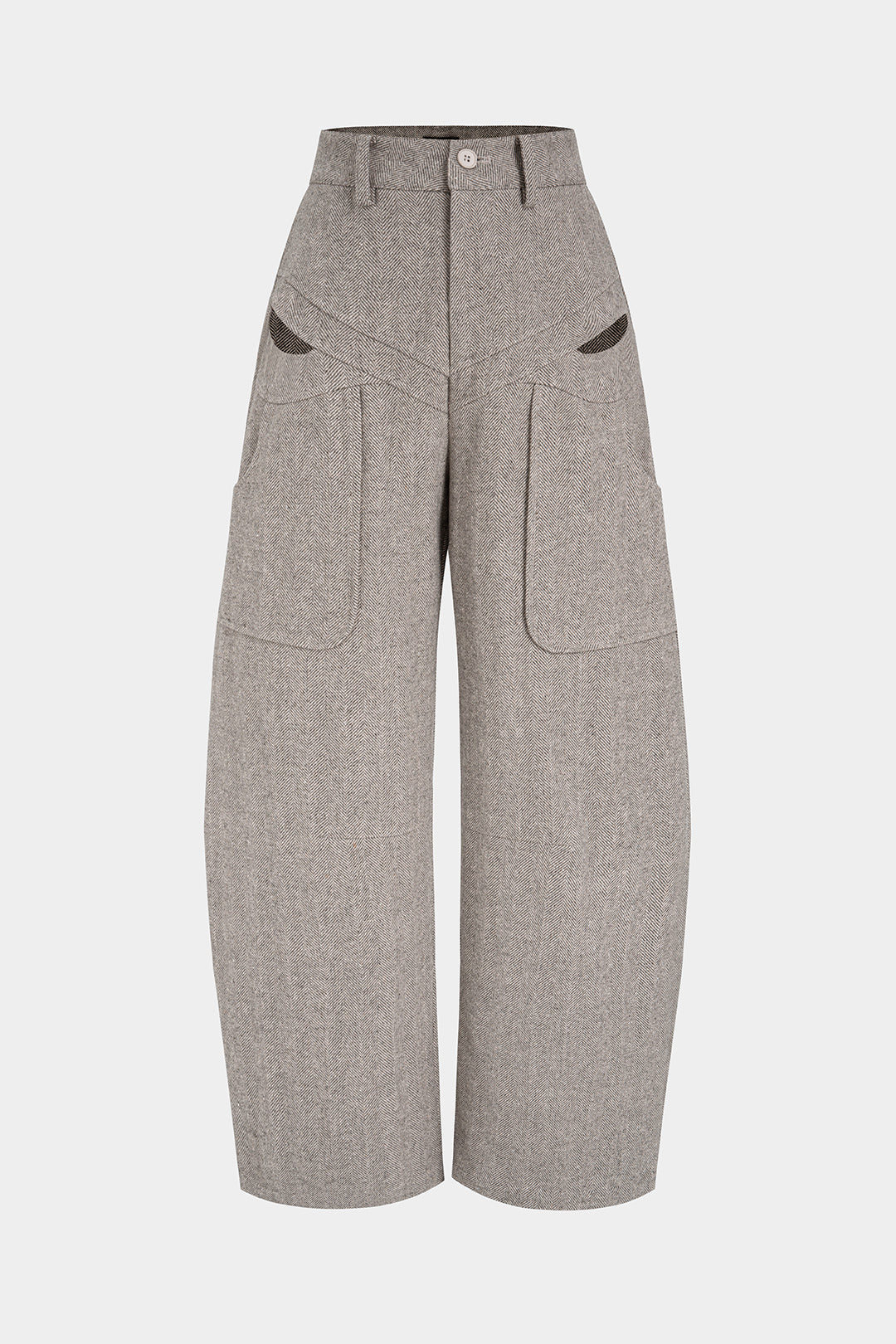 Broek met uitsnijding en zakken
