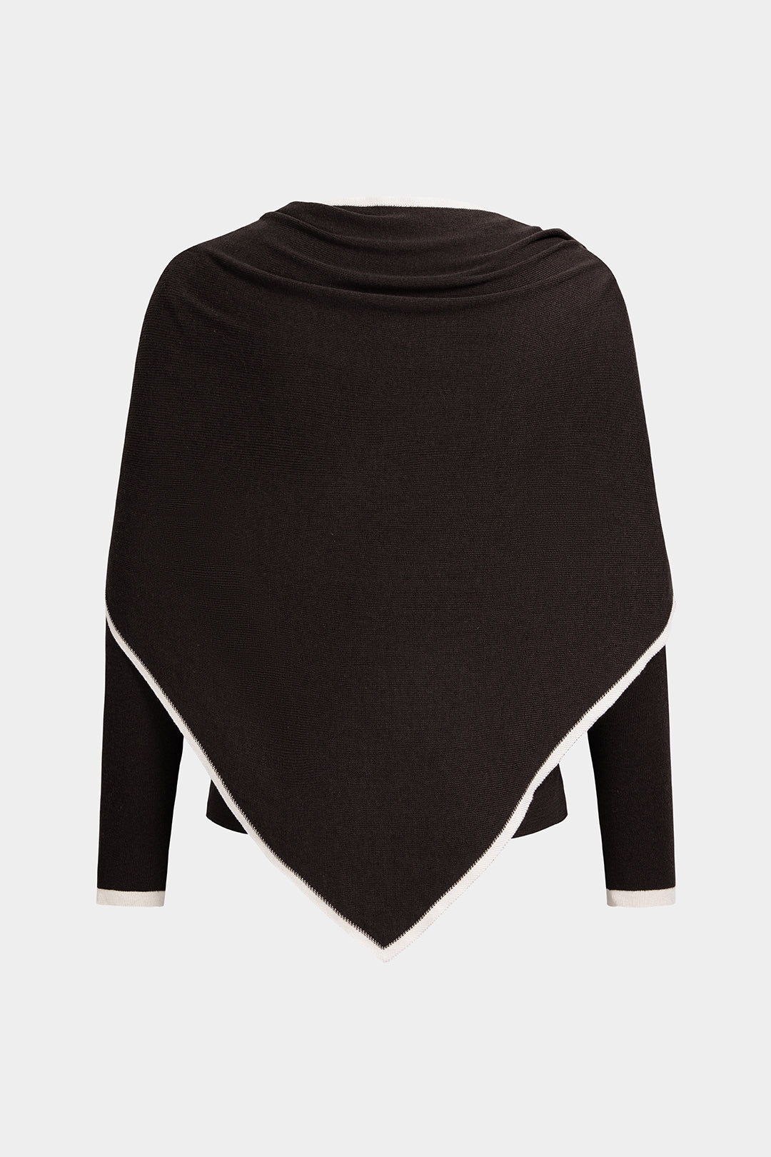 Gebreide top met V-hals, knoopdetail en lange mouwen