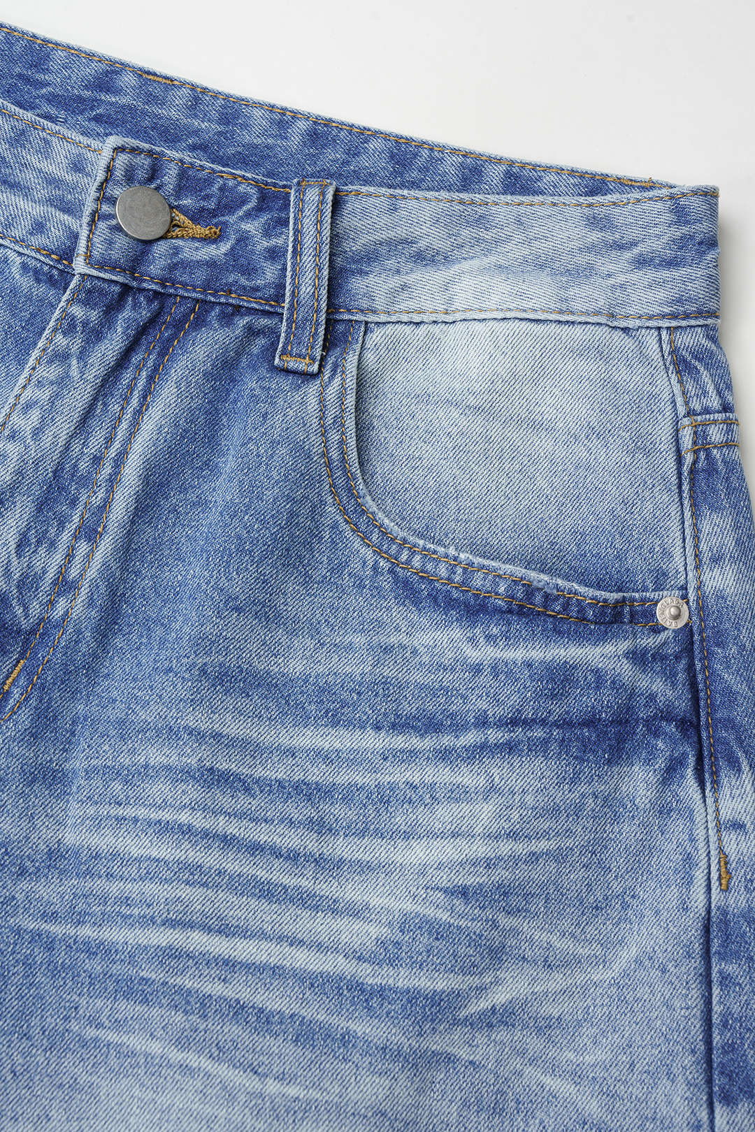 Jeans met zakken, hoge taille en wijde pijpen