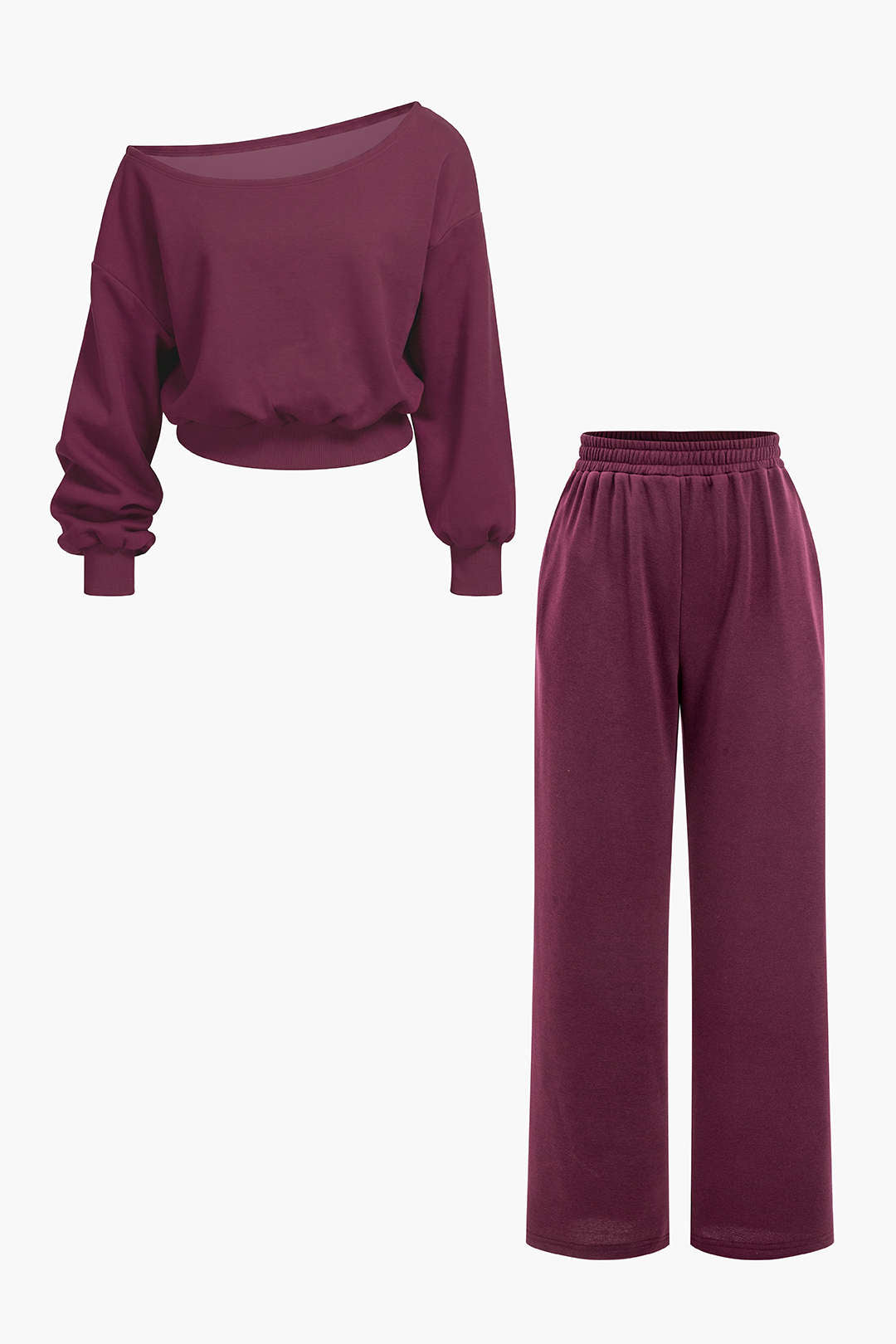 Esmee - Asymmetrische set met top en broek