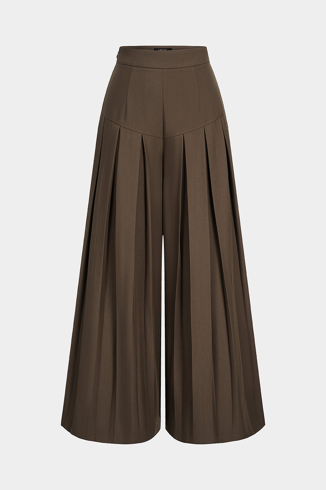 Ivana - Geplooide broek met wijde pijpen