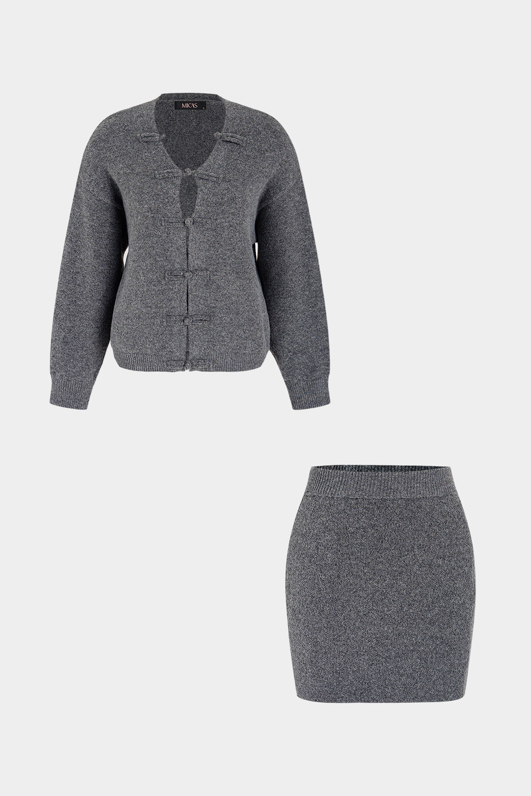 Selin - Gebreide set met top en minirok