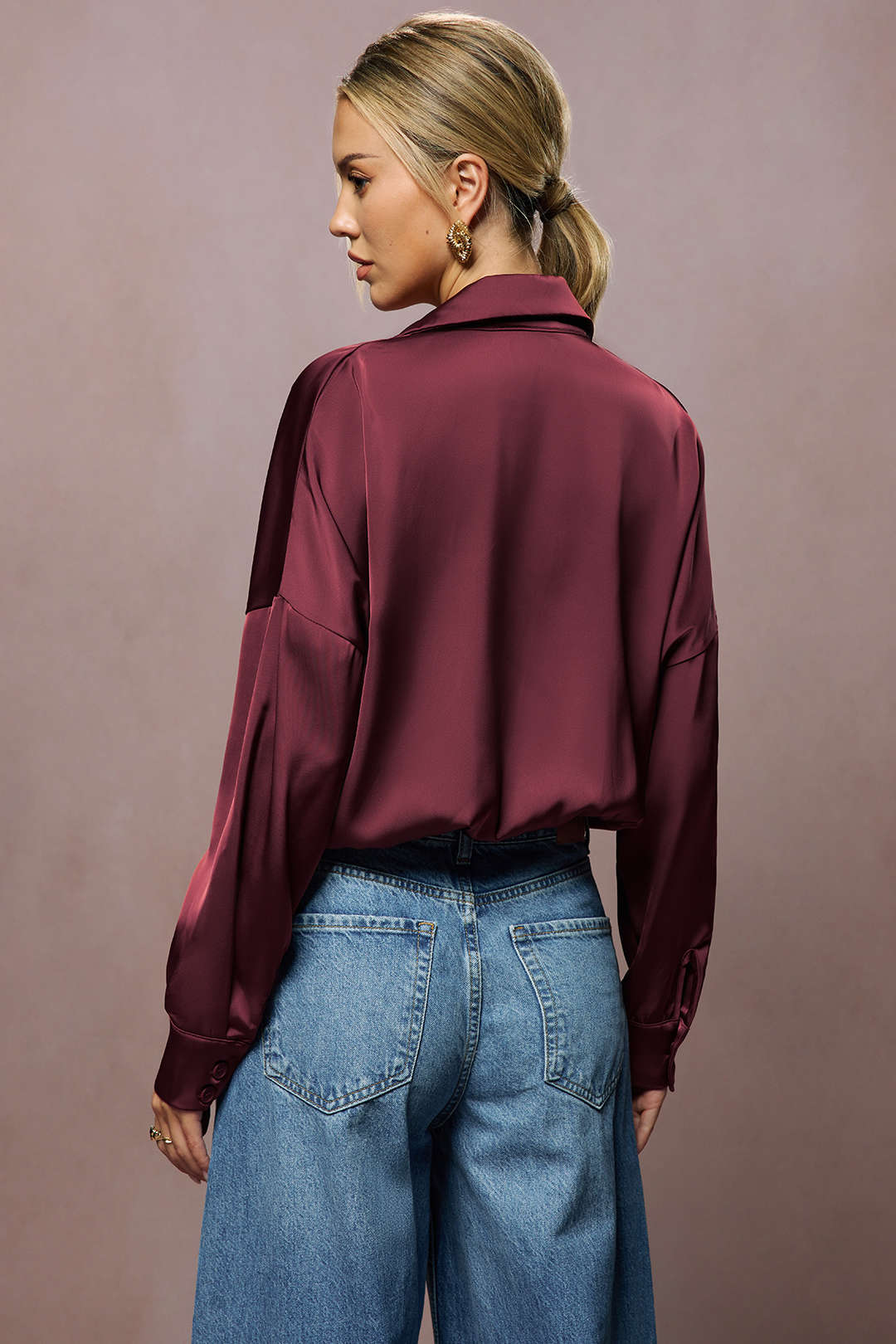 Patchwork satijnen body