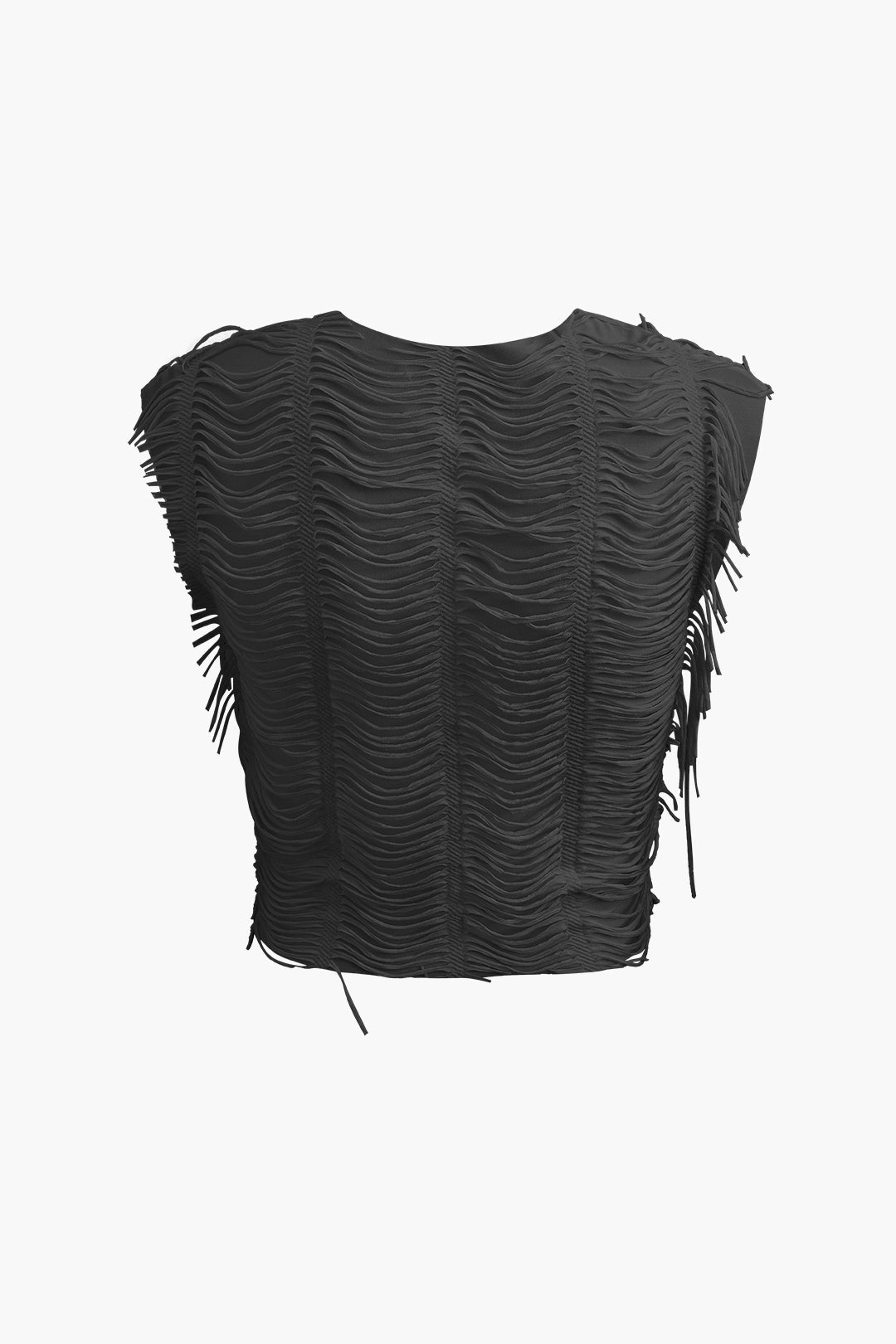 Used-look set met croptop en maxirok