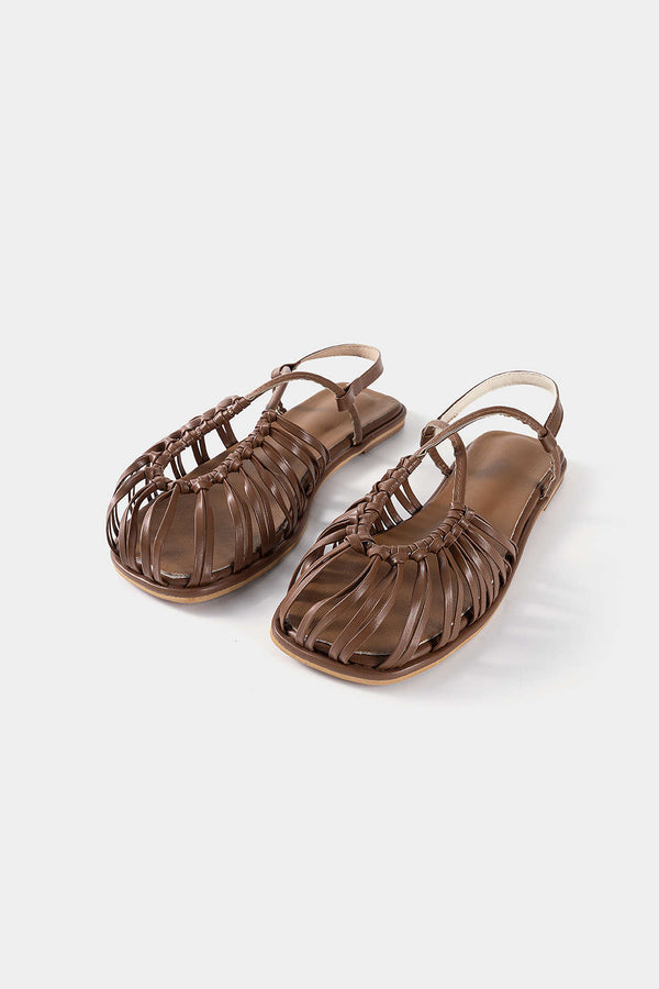 Sandalen met opengewerkt detail