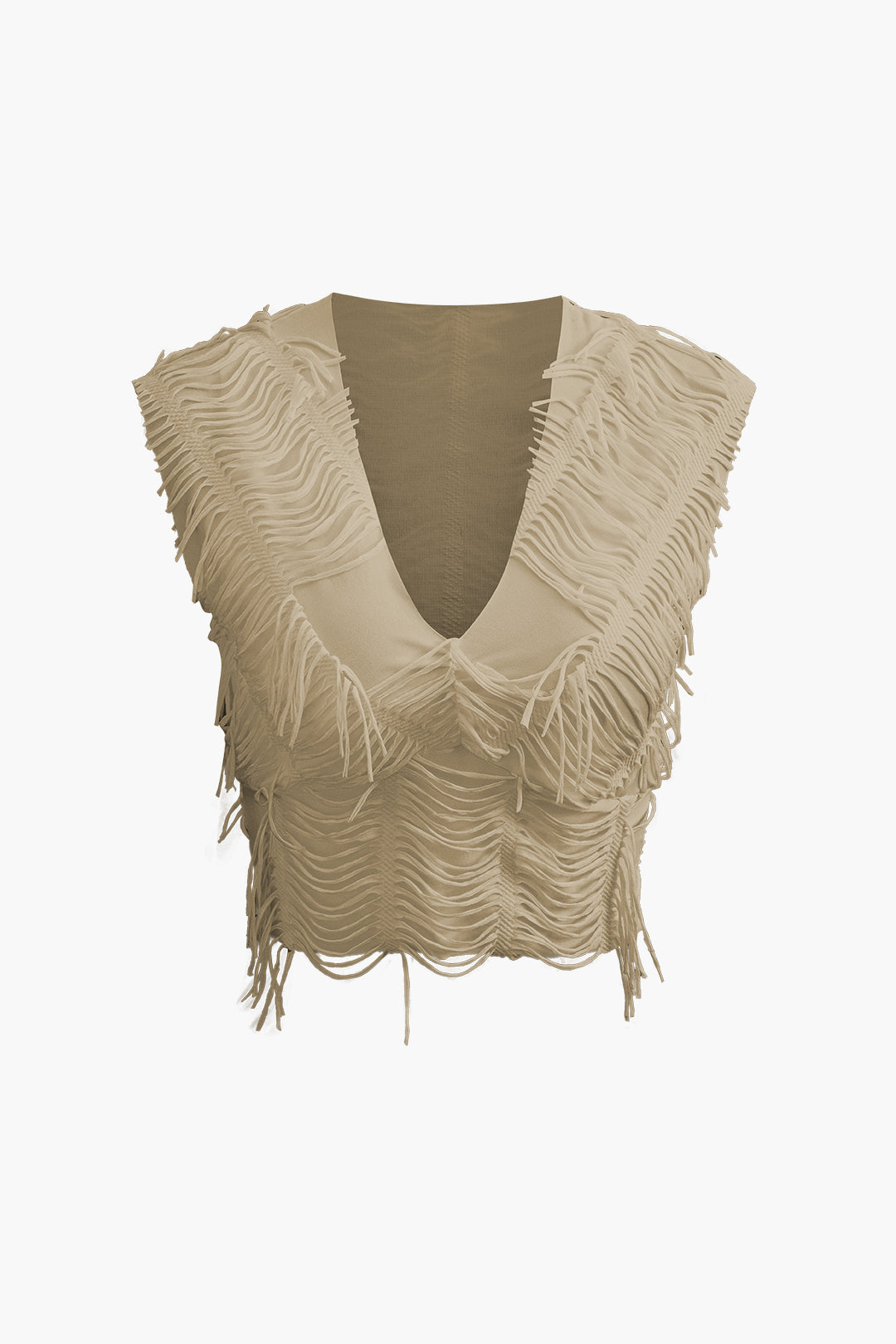 Used-look set met croptop en maxirok