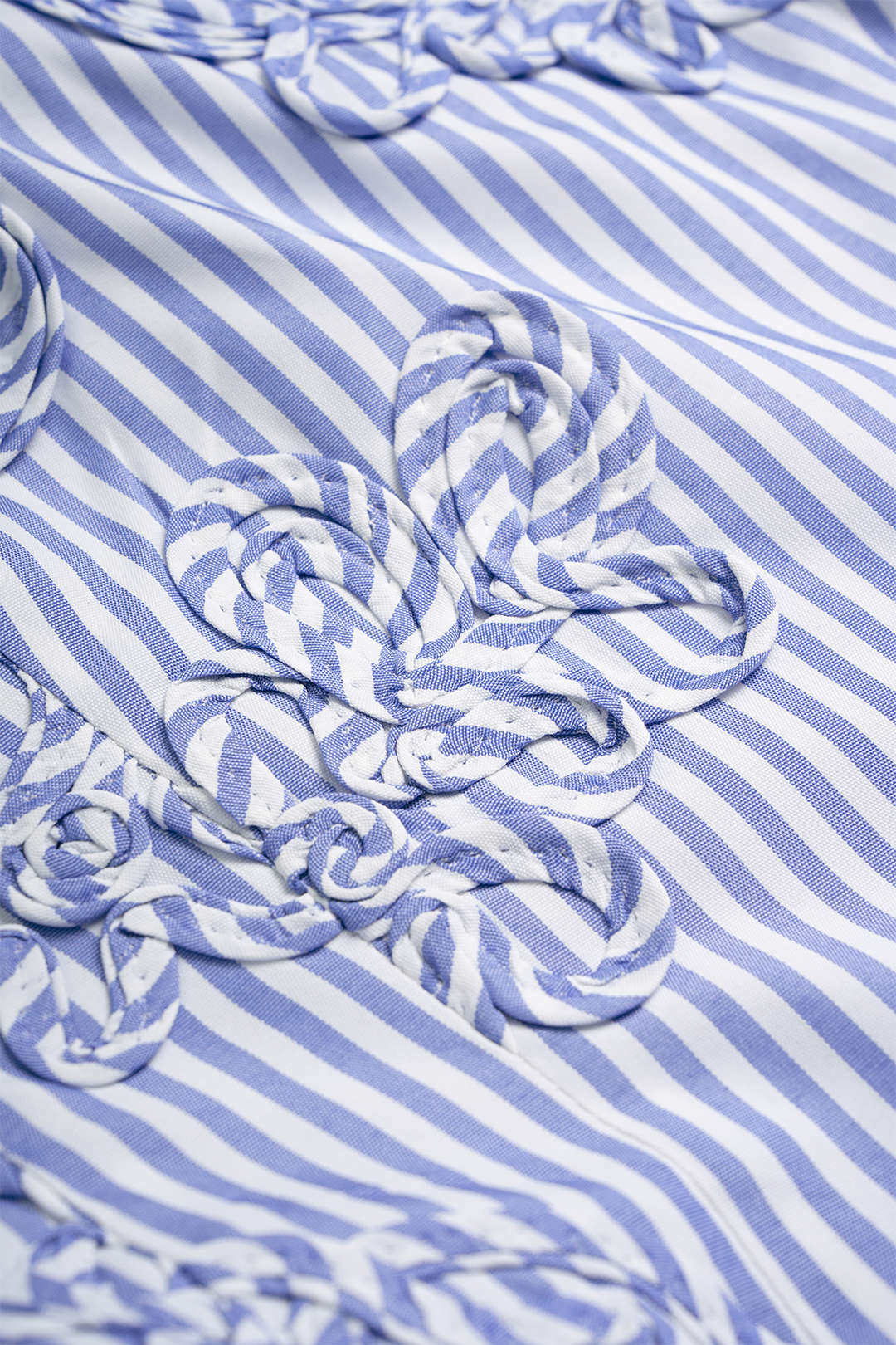 Gestreepte bloemenprint top met borduursel