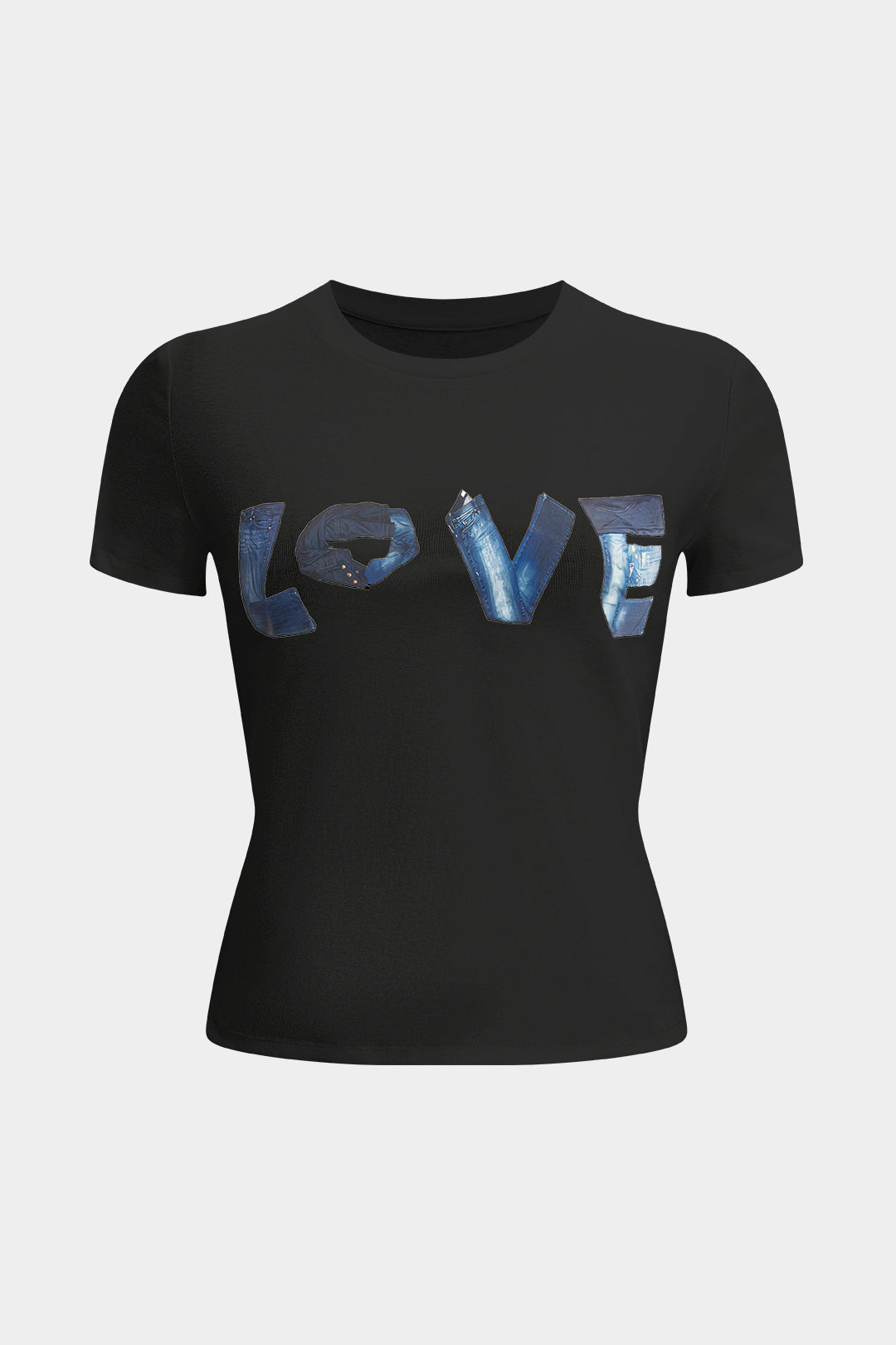 Aya - T-shirt met ronde hals en korte mouwen