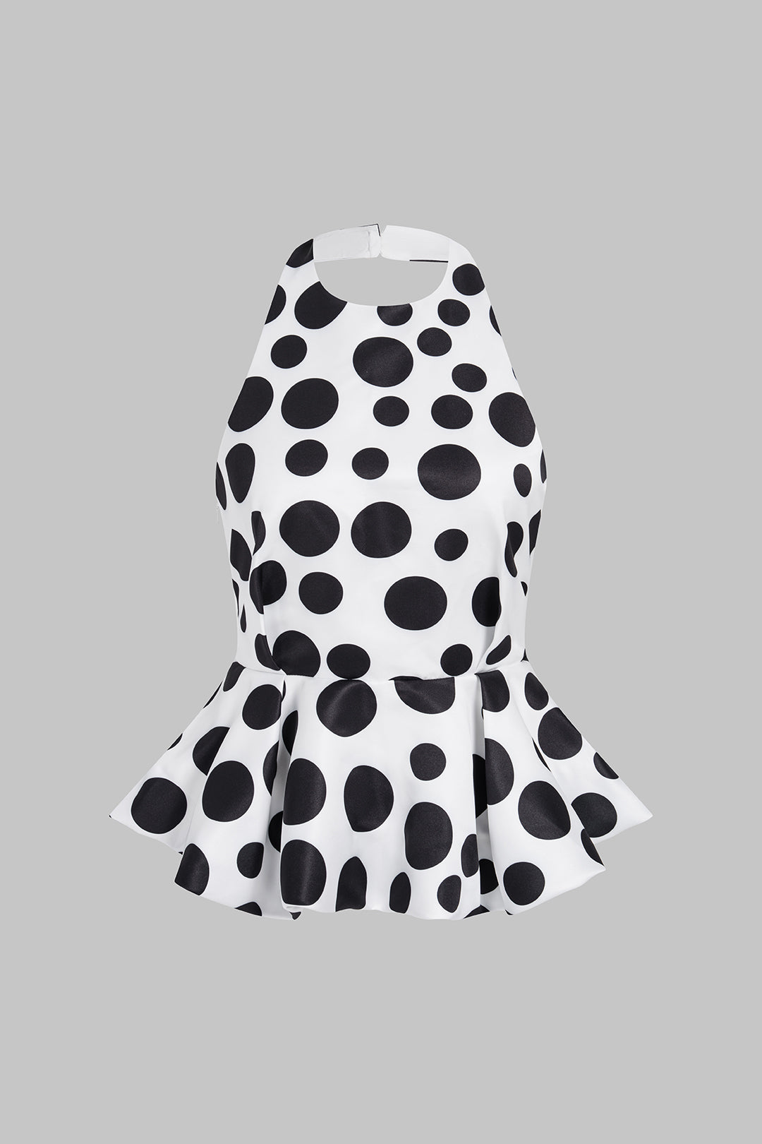 Gestipte tanktop met halternek, ronde hals en open rug