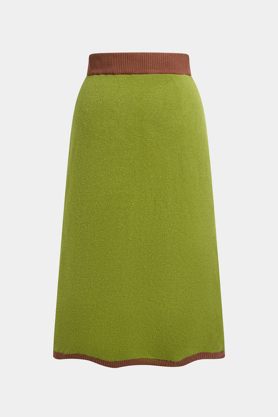 Gebreide rok met knoopjes en hoge taille