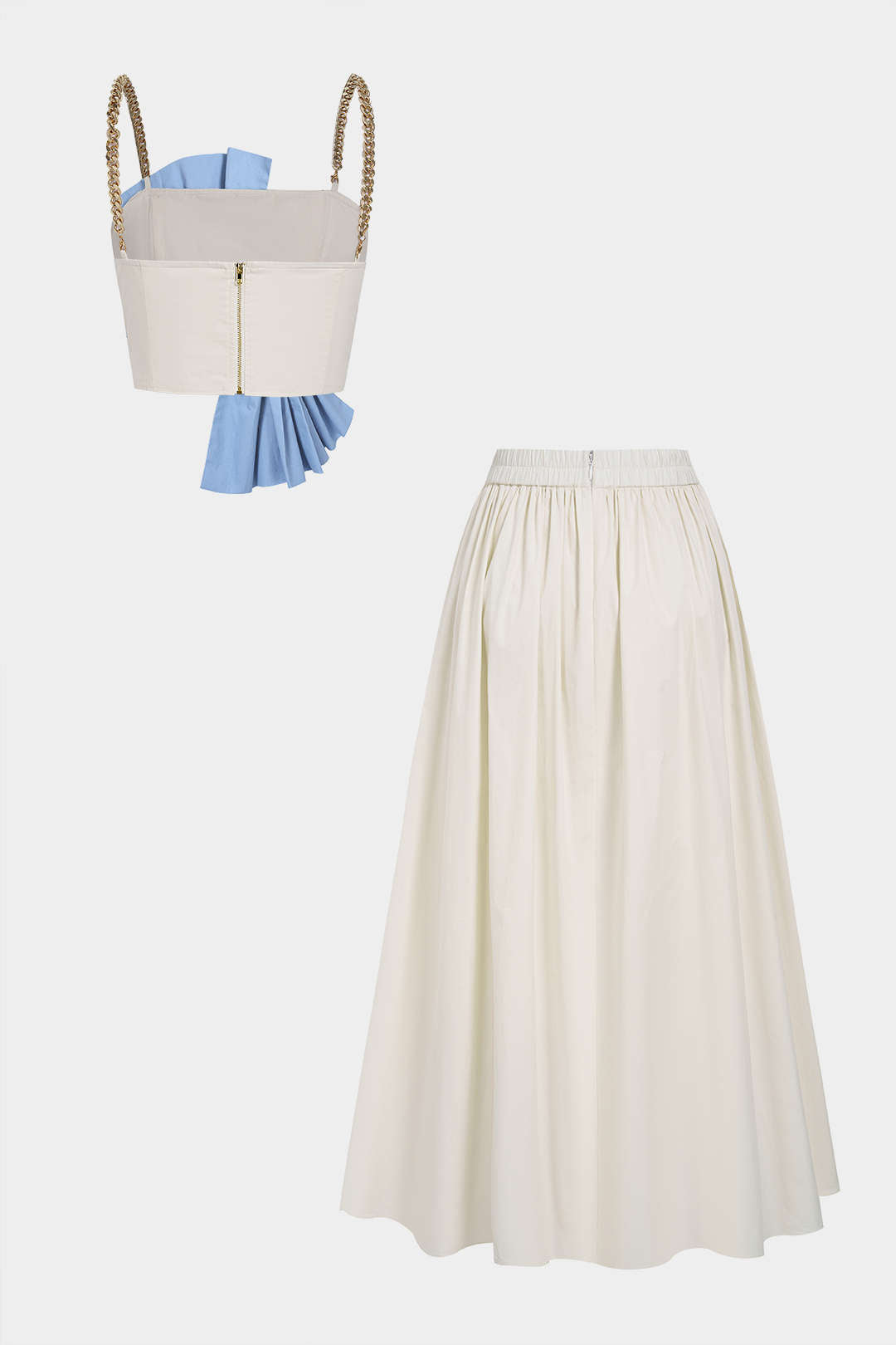 Anouk - Metallic set met top en rok