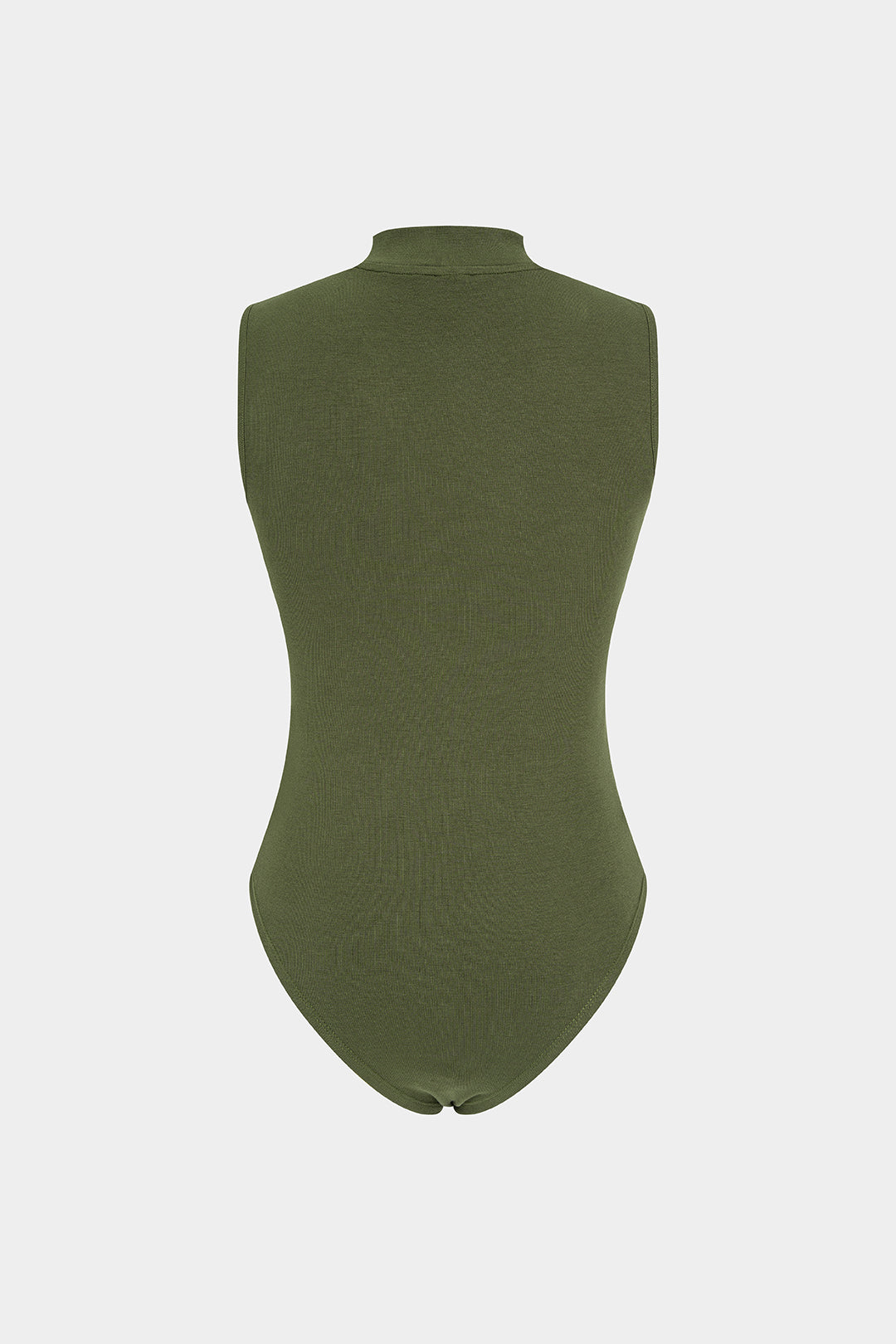 Leren-look patchwork body met knoopdetail