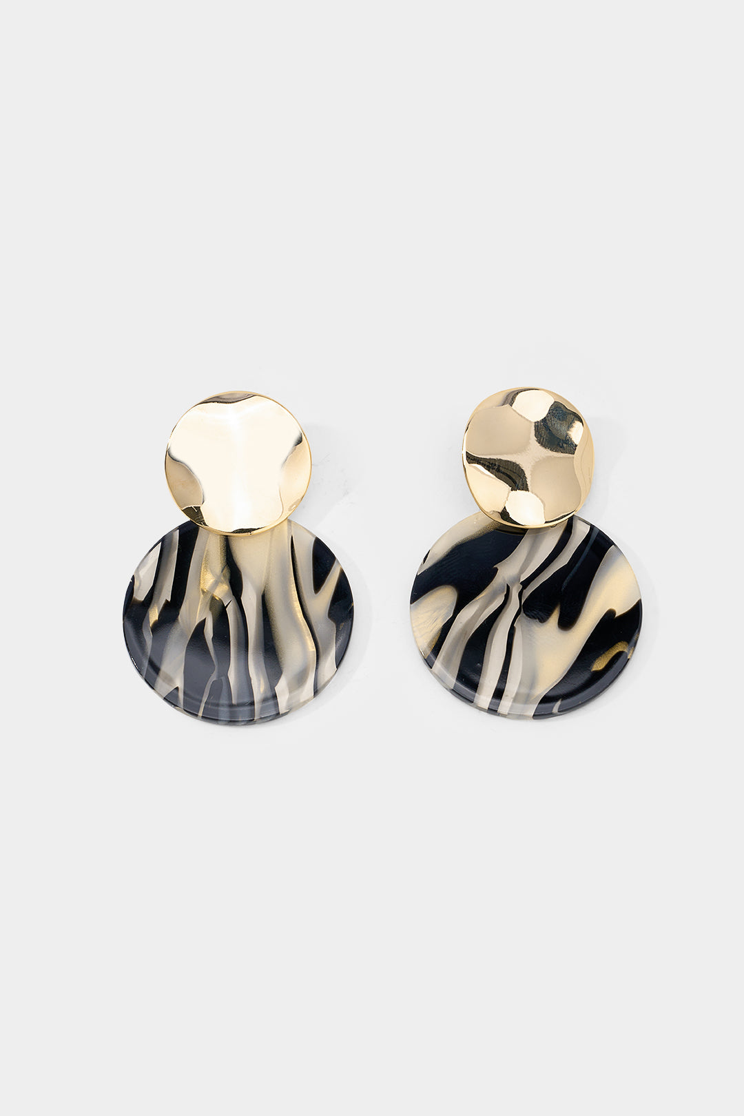 Metallic geometrische oorbellen