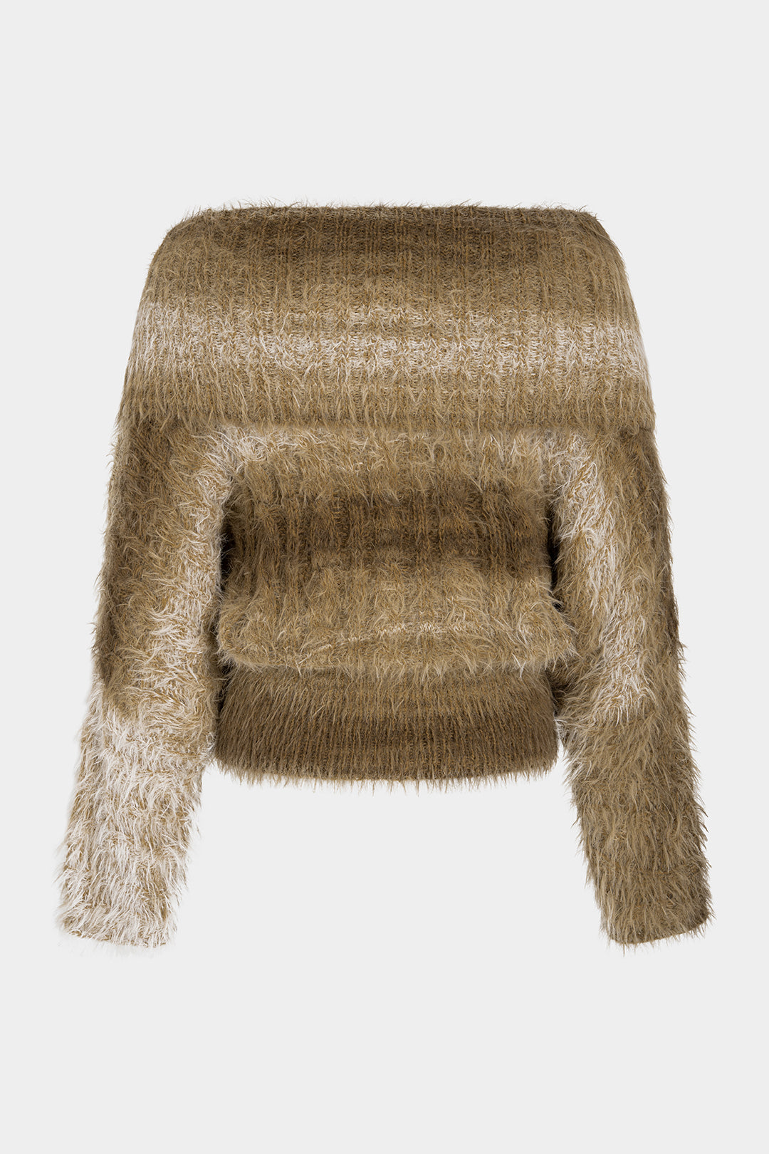 Yasmin - Gebreide top met blote schouders en lange mouwen