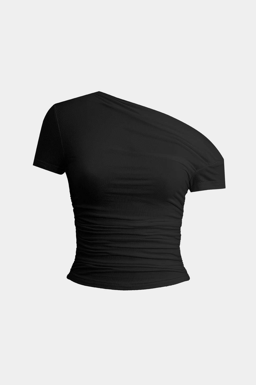 Asymmetrisch T-shirt met ruches