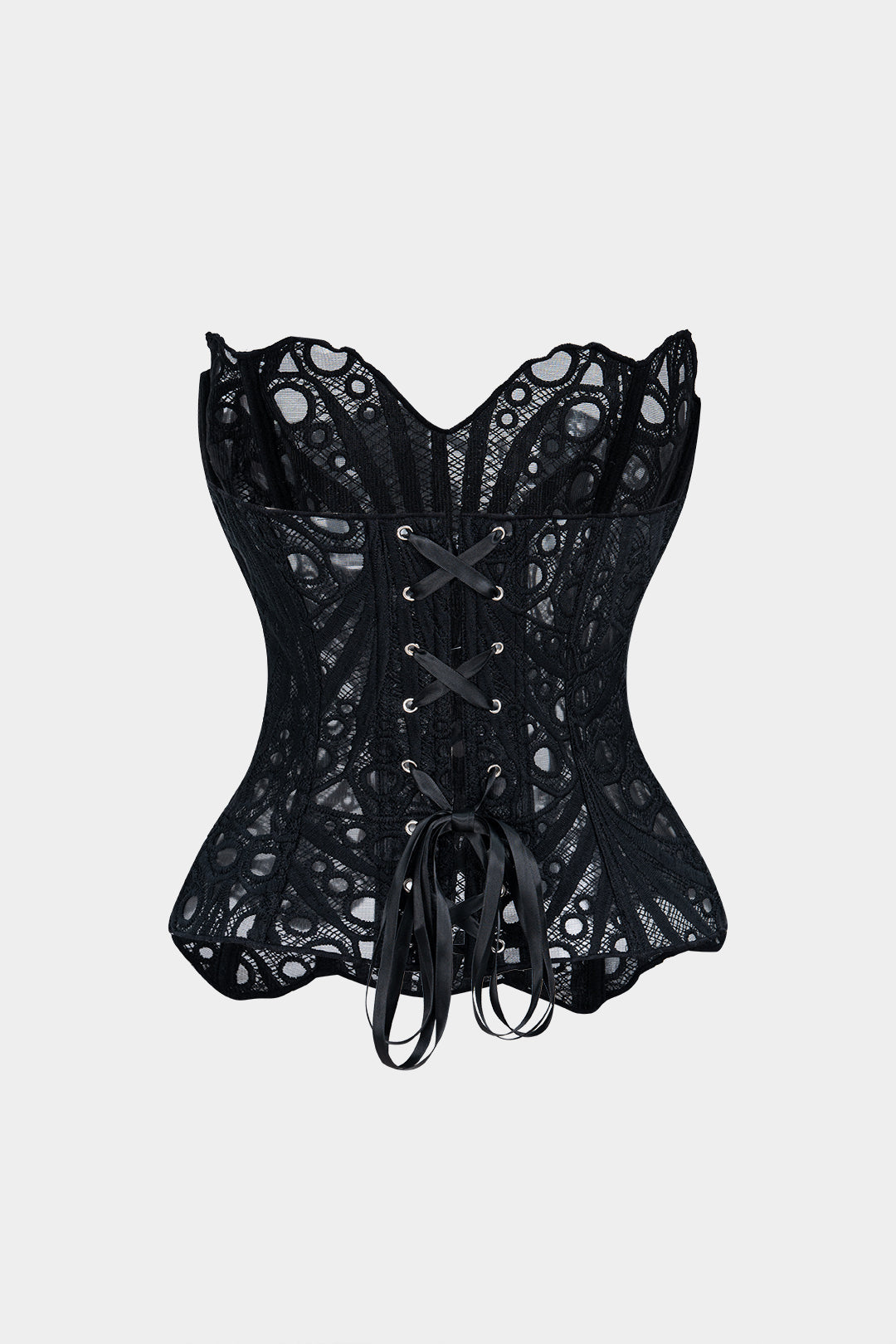 Mesh strapless top