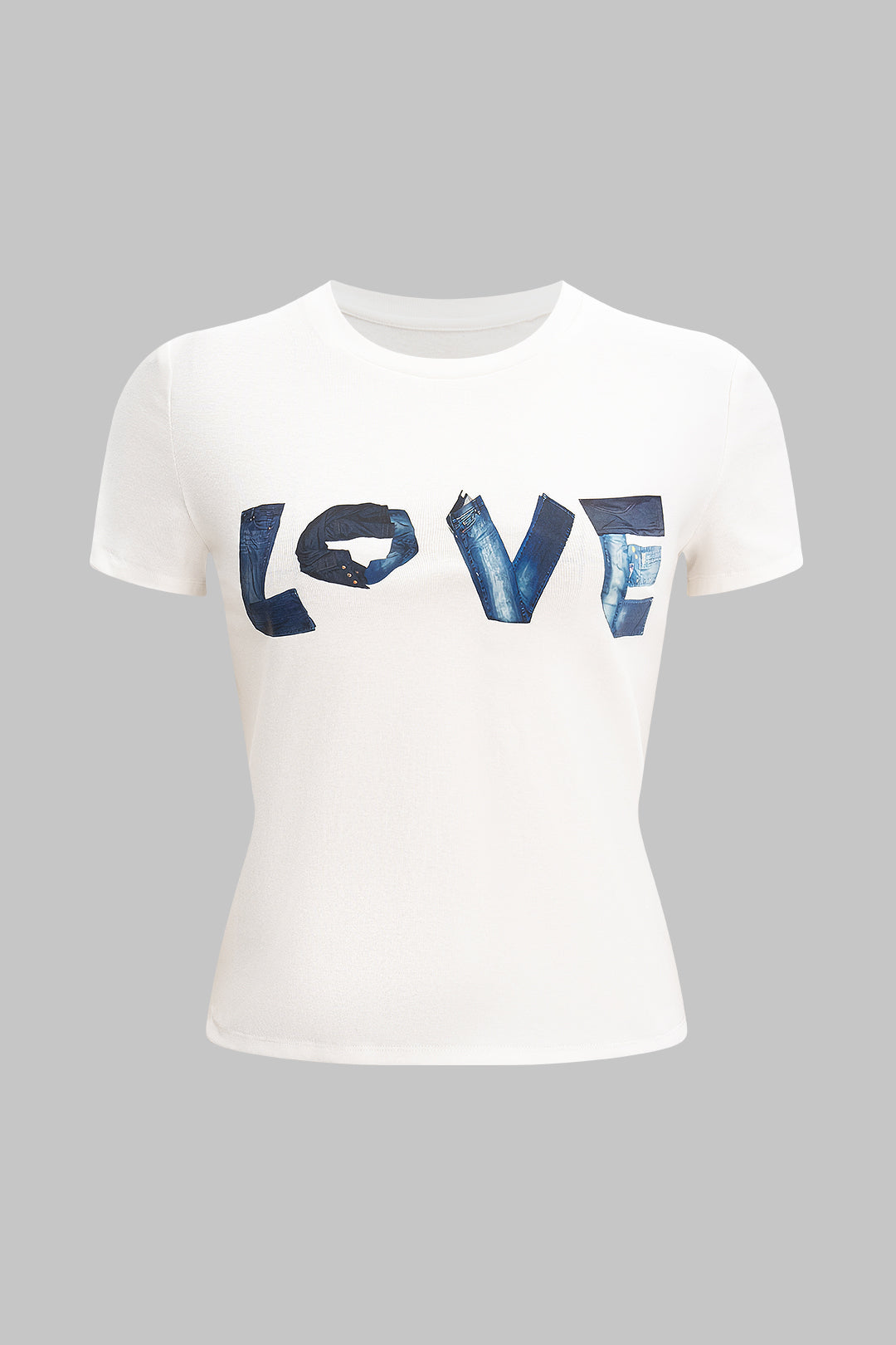 Aya - T-shirt met ronde hals en korte mouwen