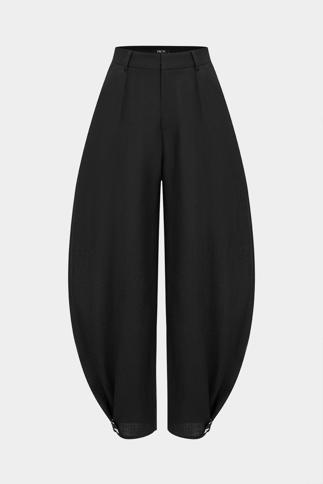 Linnen effen pantalon met ballonmodel