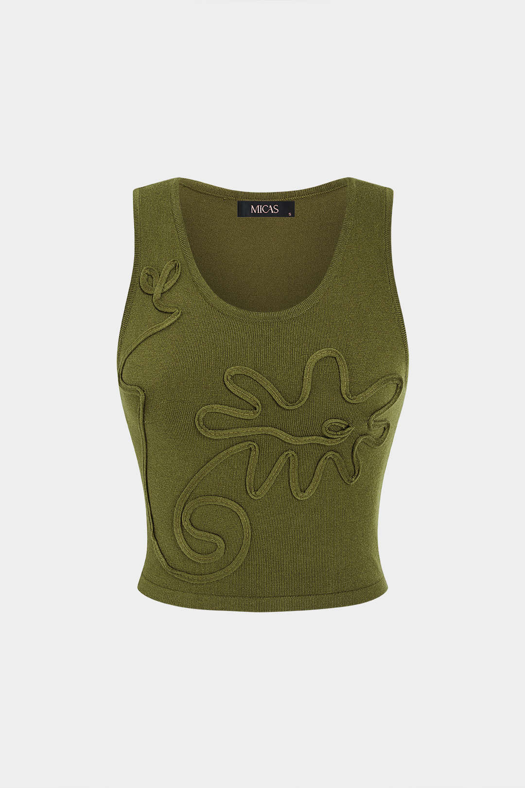 Gebreide tanktop met ronde hals