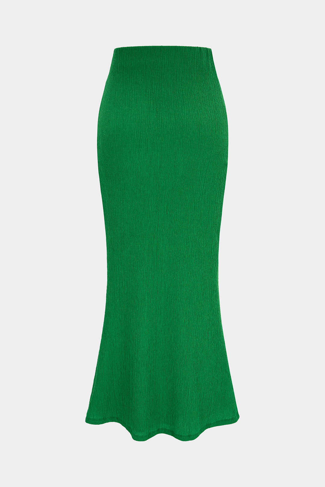 Gestructureerde asymmetrische rok met ruches en hoge taille