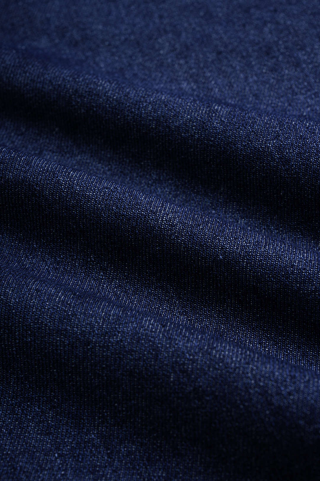 Denim maxijurk met V-hals, riem en korte mouwen