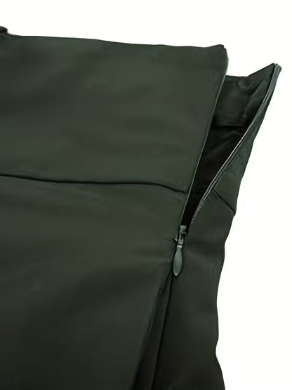 Midi Skirt with Ruched Waist