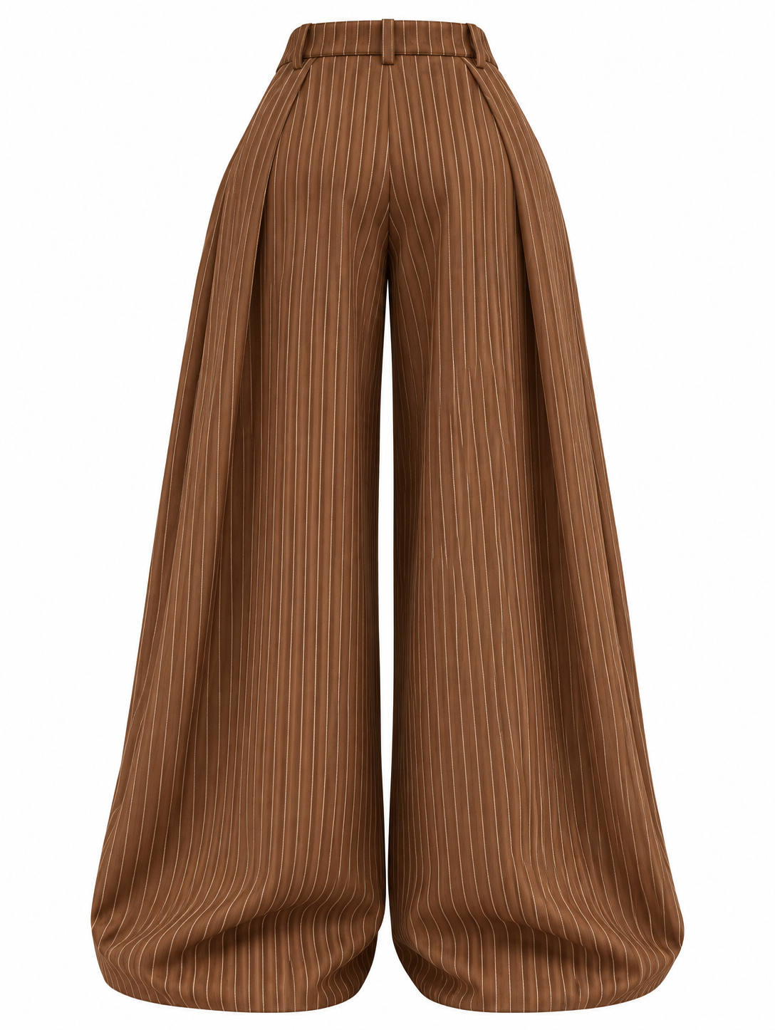 Oversized Brown Striped Cargo Pants