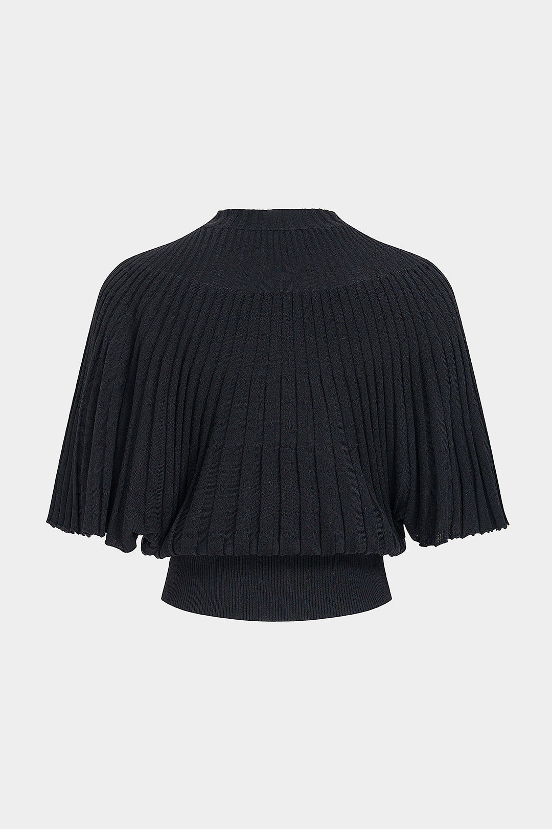 Effen T-shirt met ronde hals en vleermuismouwen
