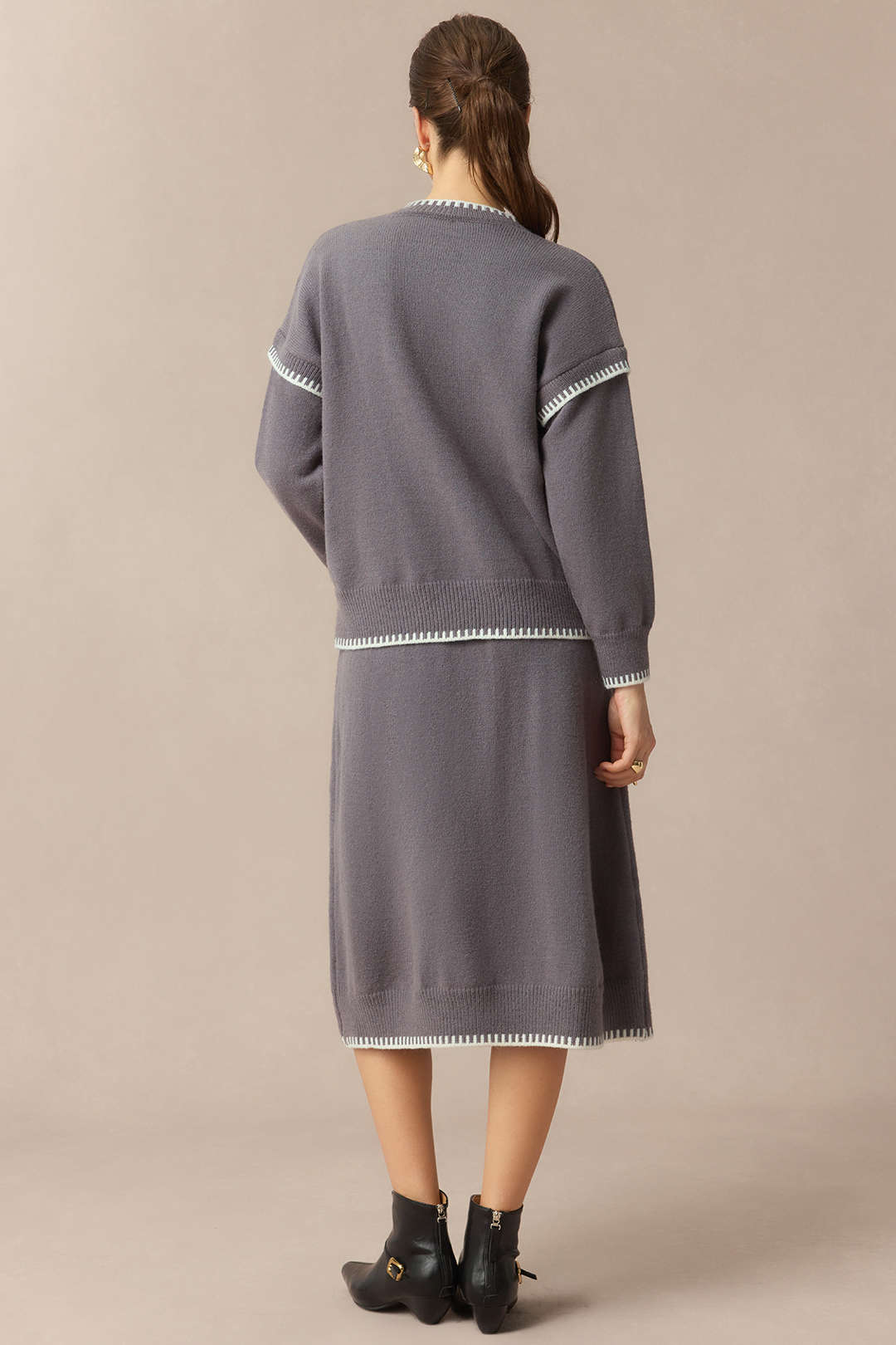 Nora - Gebreide set met top en rok