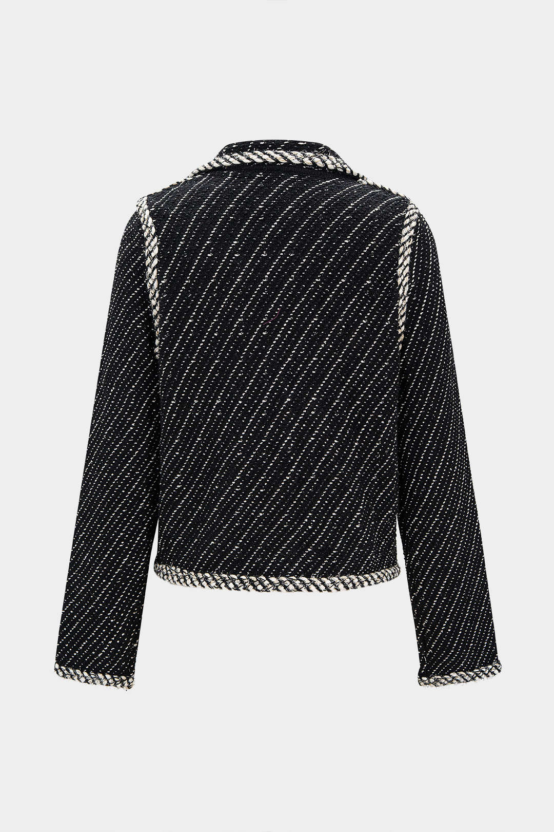 Gebreide metallic item met knoopjes en revers