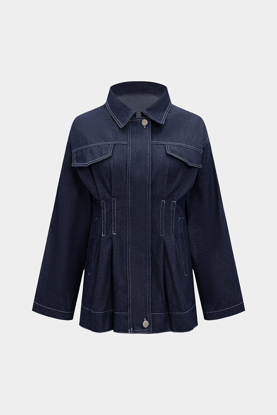 Denim geplooide item