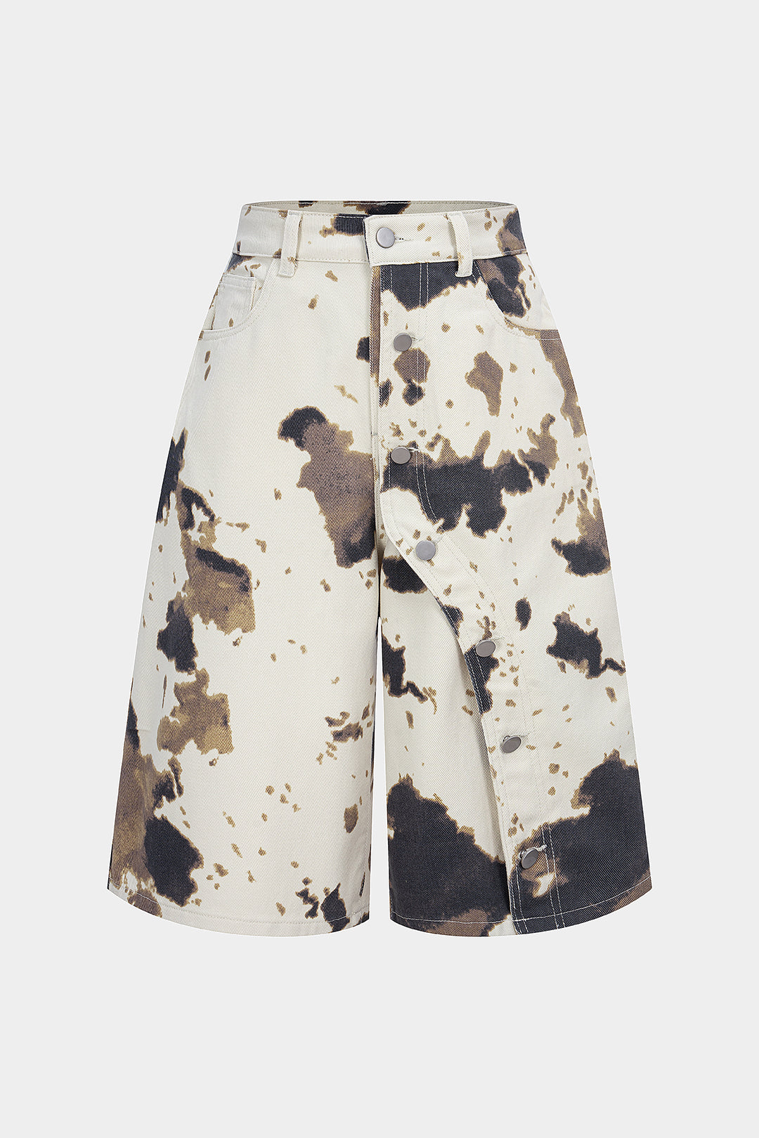 Denim short met hoge taille