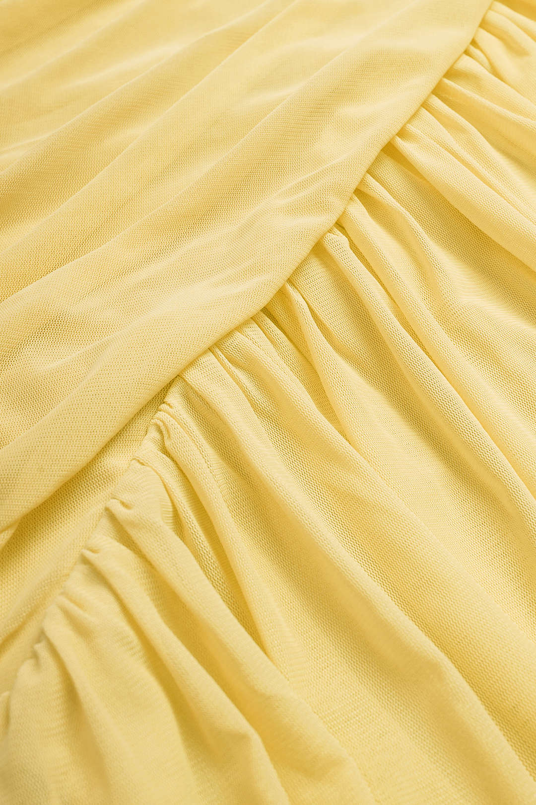 Mesh asymmetrische minijurk met één schouder en ruches
