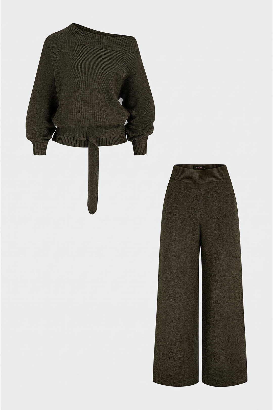 Gebreide set met sweater en broek