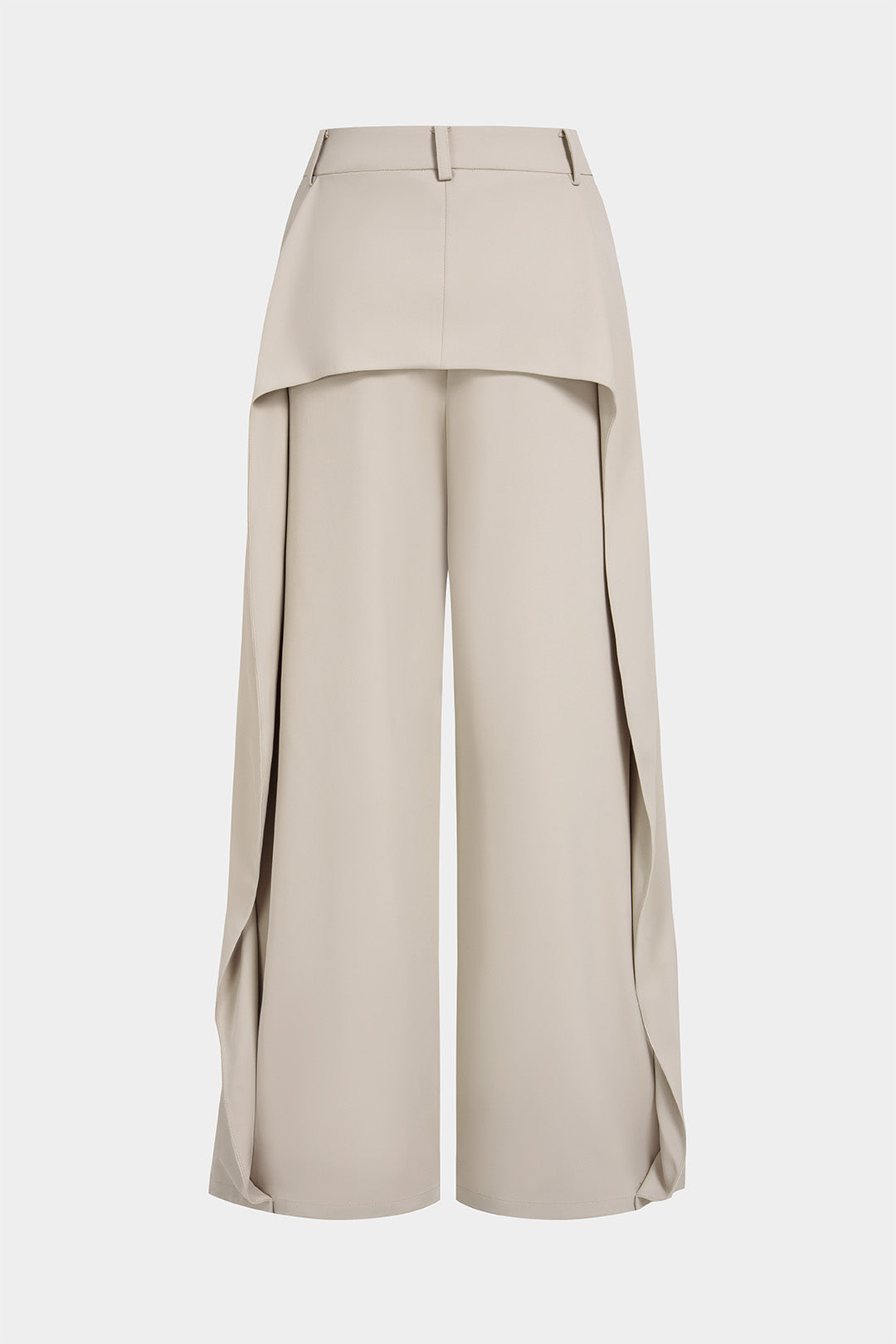 Metallic broek met ruches en wijde pijpen
