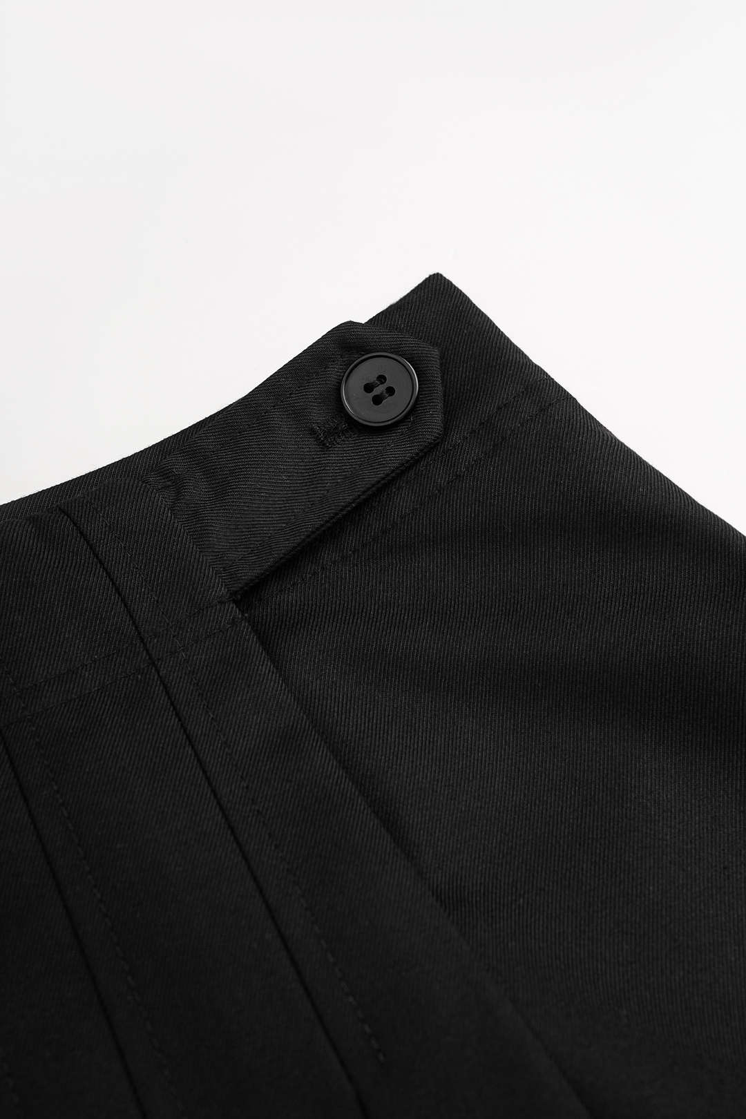 Effen geplooide rok met hoge taille