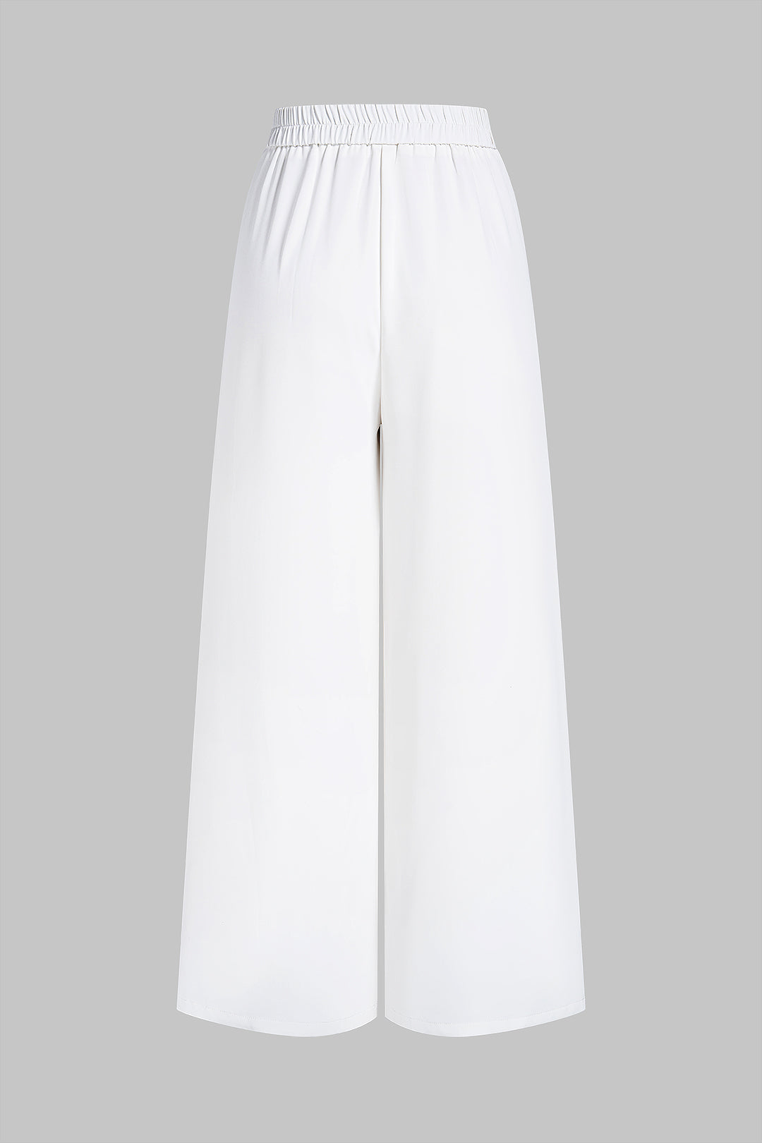 Julia - Effen broek met hoge taille en wijde pijpen