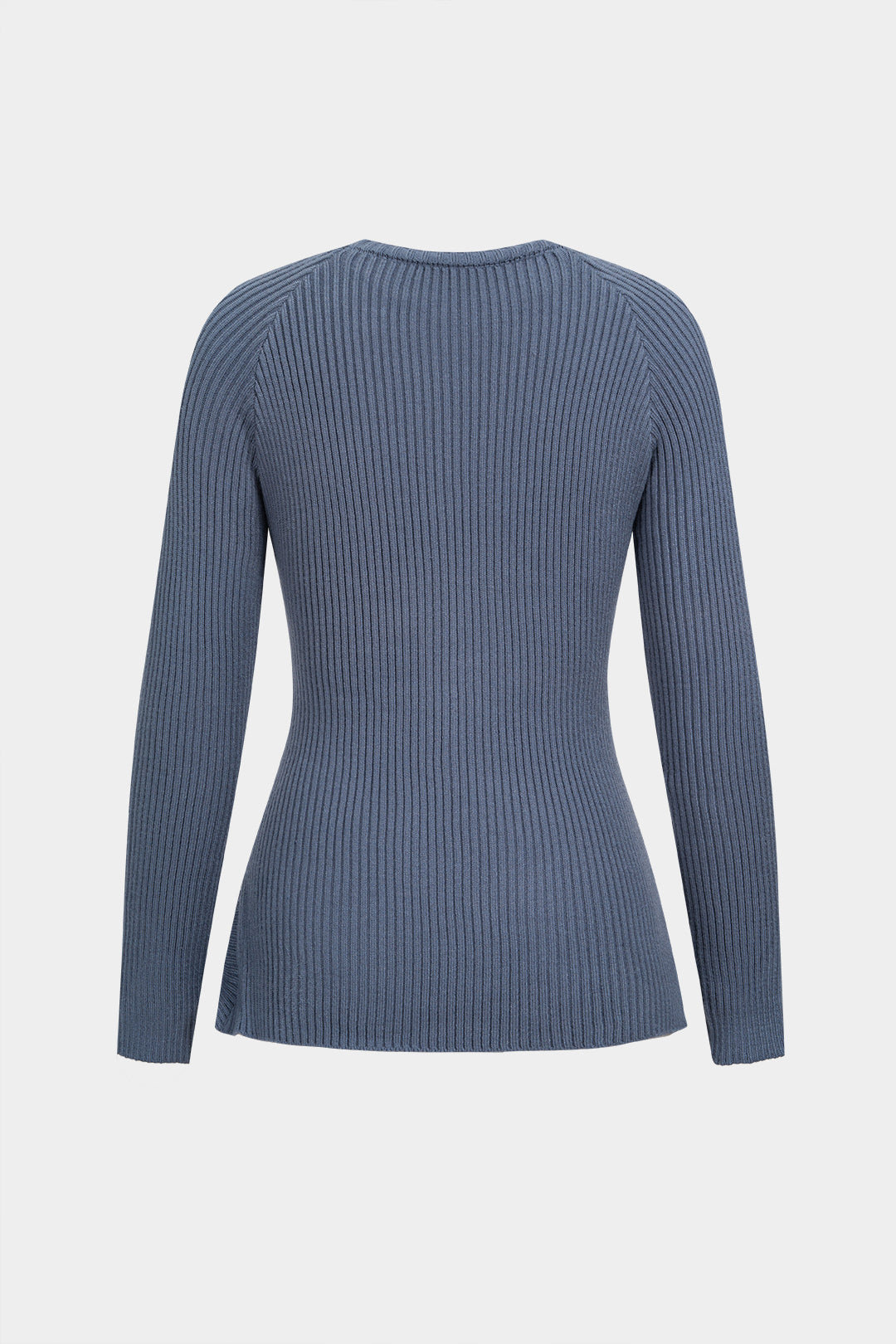 Lina - Gebreide asymmetrische top met lange mouwen