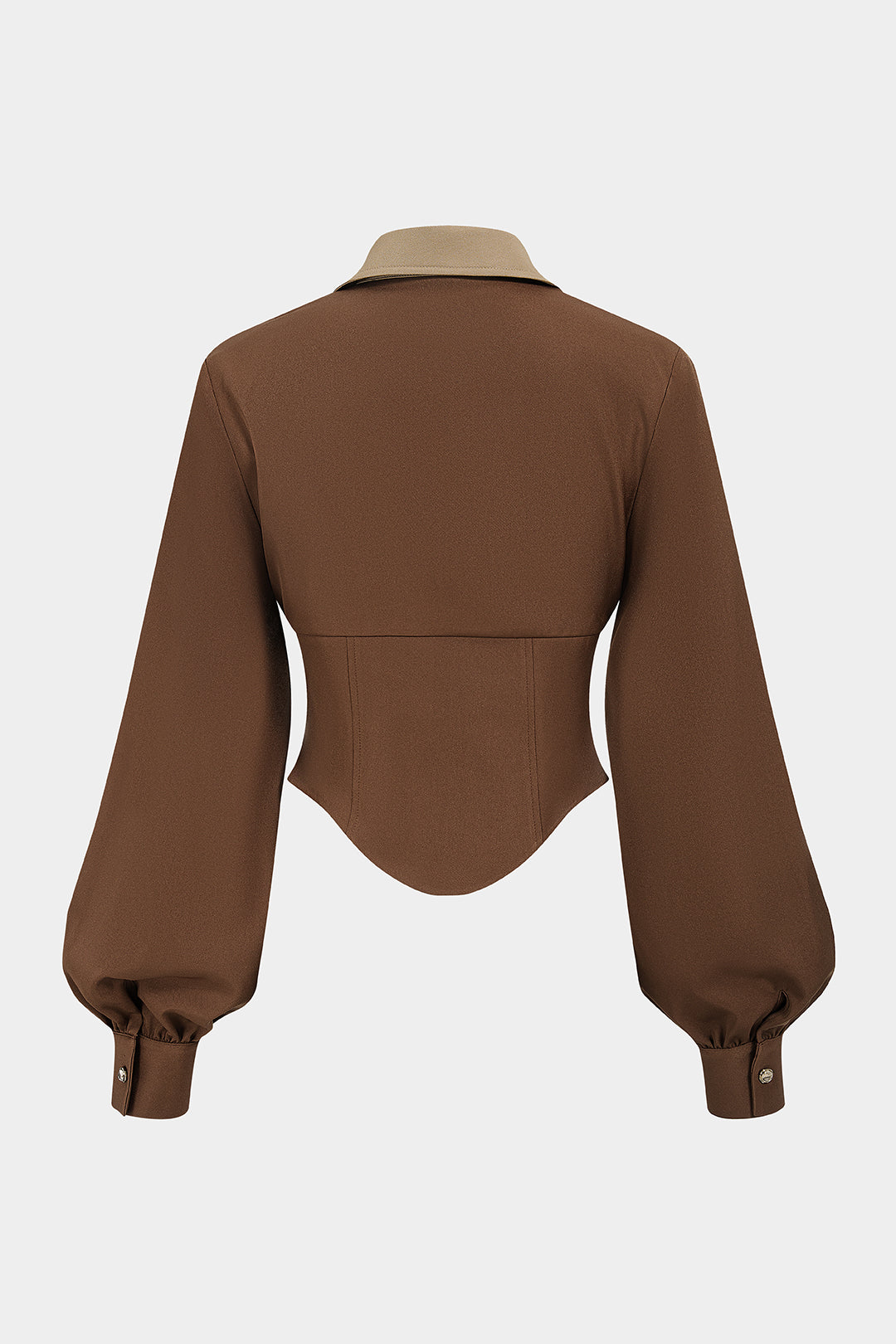 Blouse met rits en lange mouwen