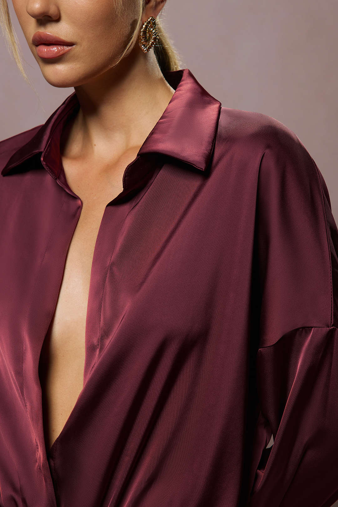 Patchwork satijnen body