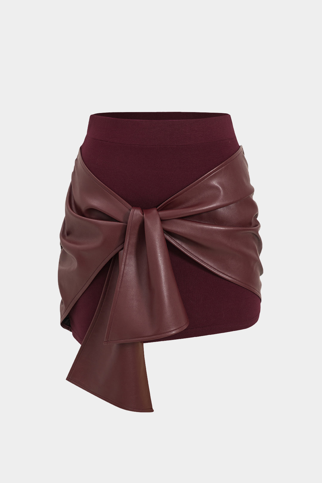 Patchwork leren-look minirok