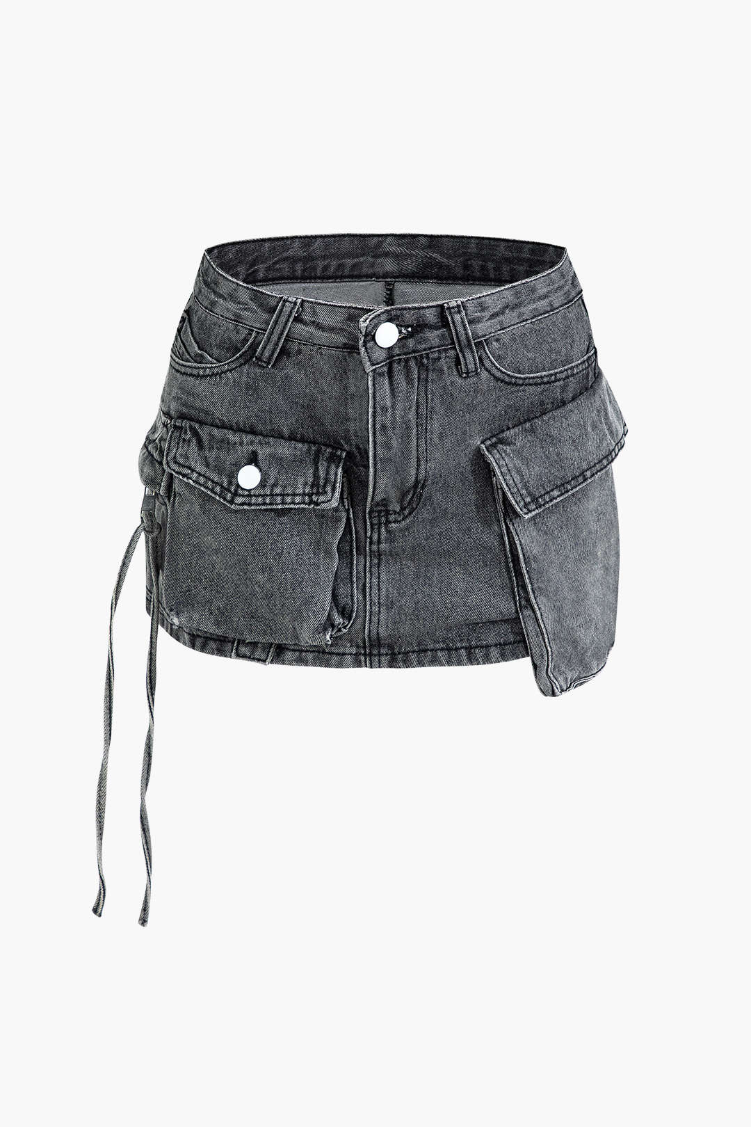 Denim rok met zakken en cargozakken