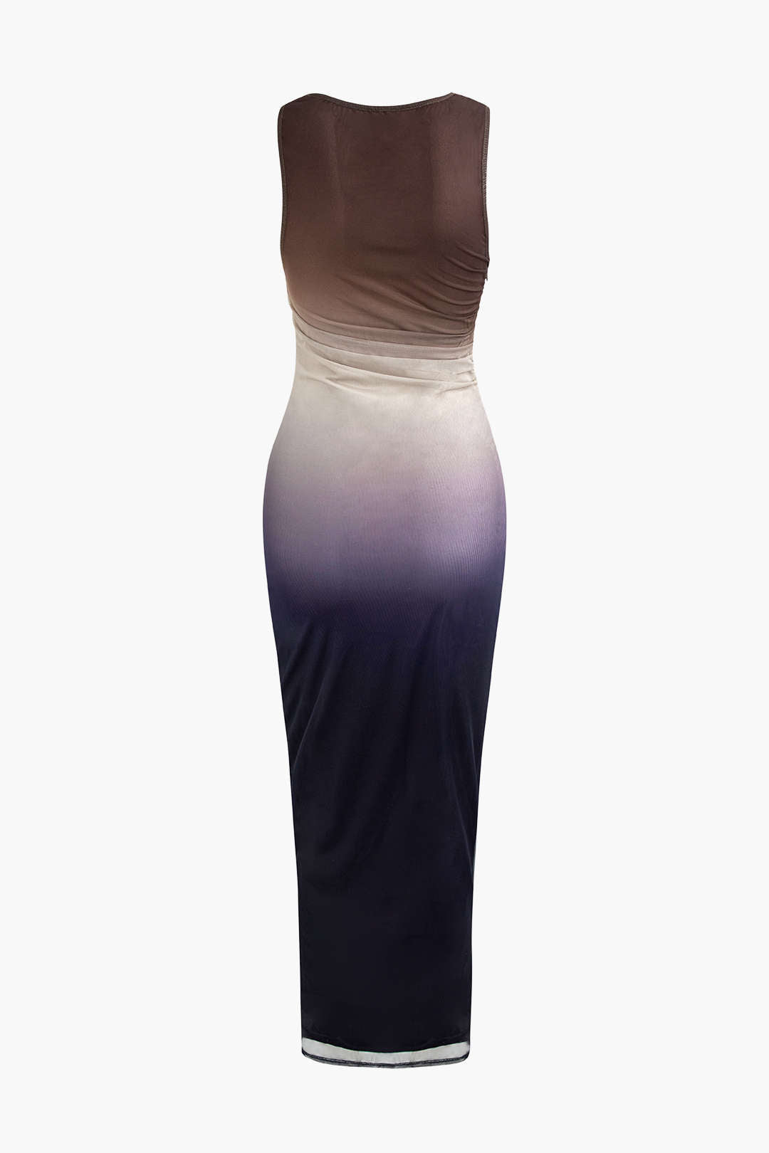 Mesh mouwloze midijurk