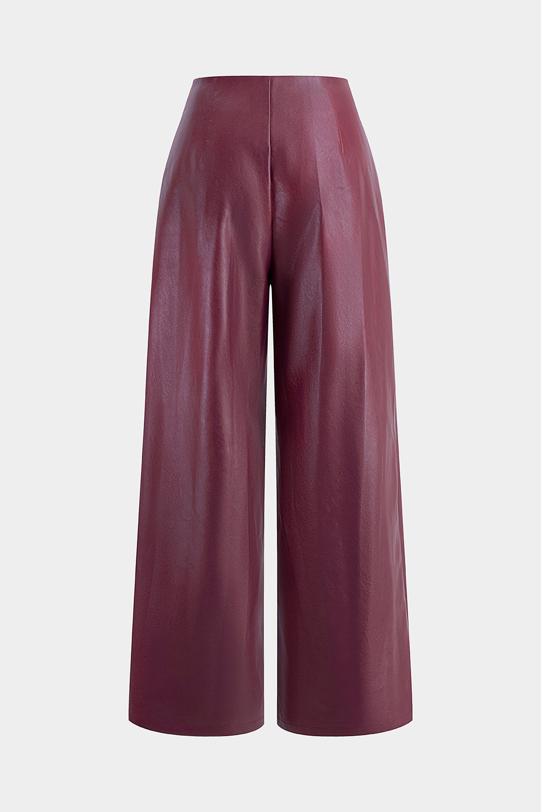 Leren-look broek met rits